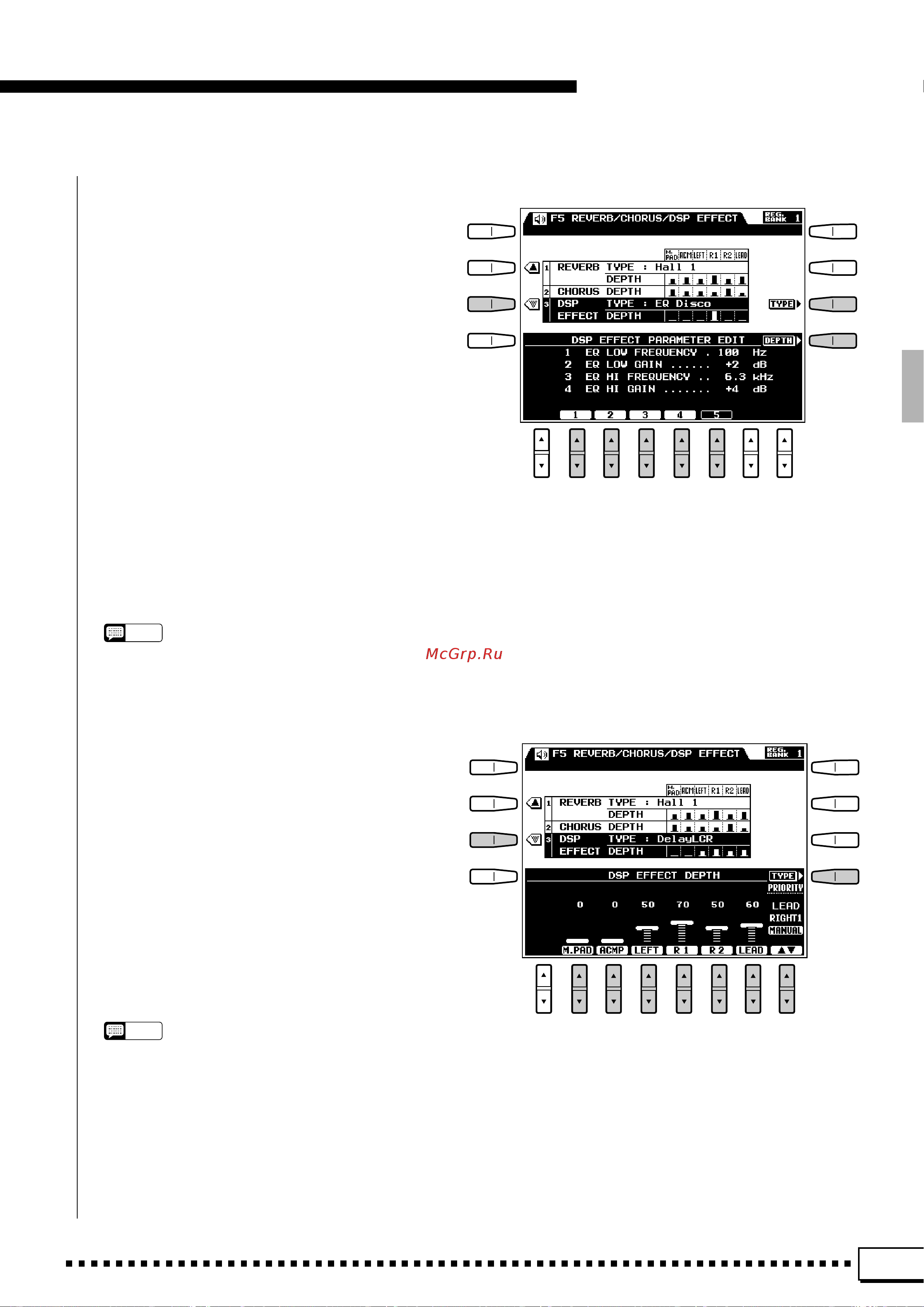 Yamaha PSR-4000 [117/165] F5 reverb chorus dsp effect