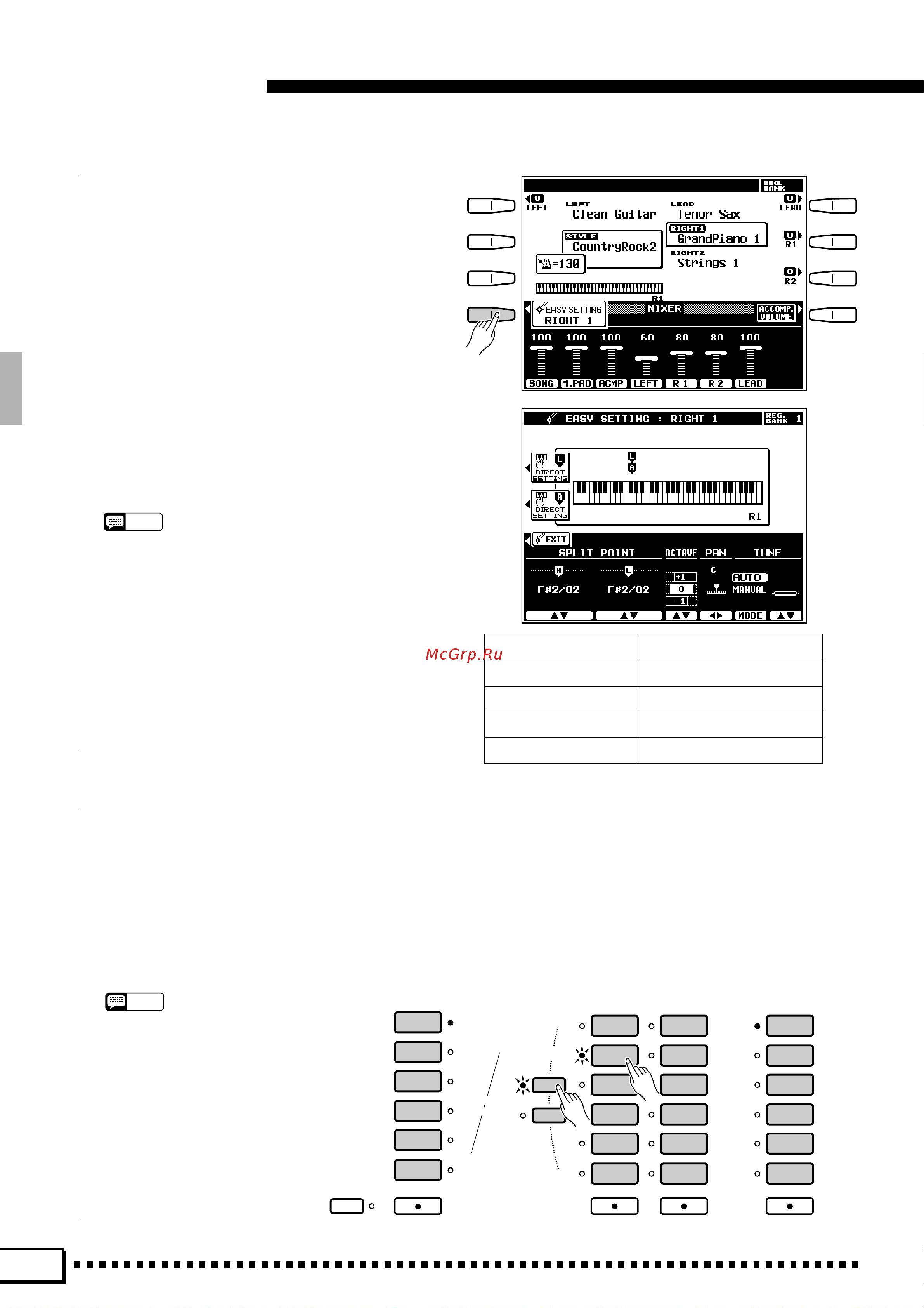 Yamaha PSR-4000 [18/165] To select a right 1 or right 2 voice use the right orchestra voice selectors to select a lead voice use the lead voice selectors and to select a left voice use the left orchestra voice selectors when selecting a right 1 or right 2 voice it is also necessary to press the r1 or r2 part select button prior to actually selecting the voice according to whether you want to select a right 1 or right 2 voice this is not necessary if the r1 or r2 indicator for the part you want to select is already lit use the voice group buttons to select the group from which you want to select a voice the corresponding voice display will appear