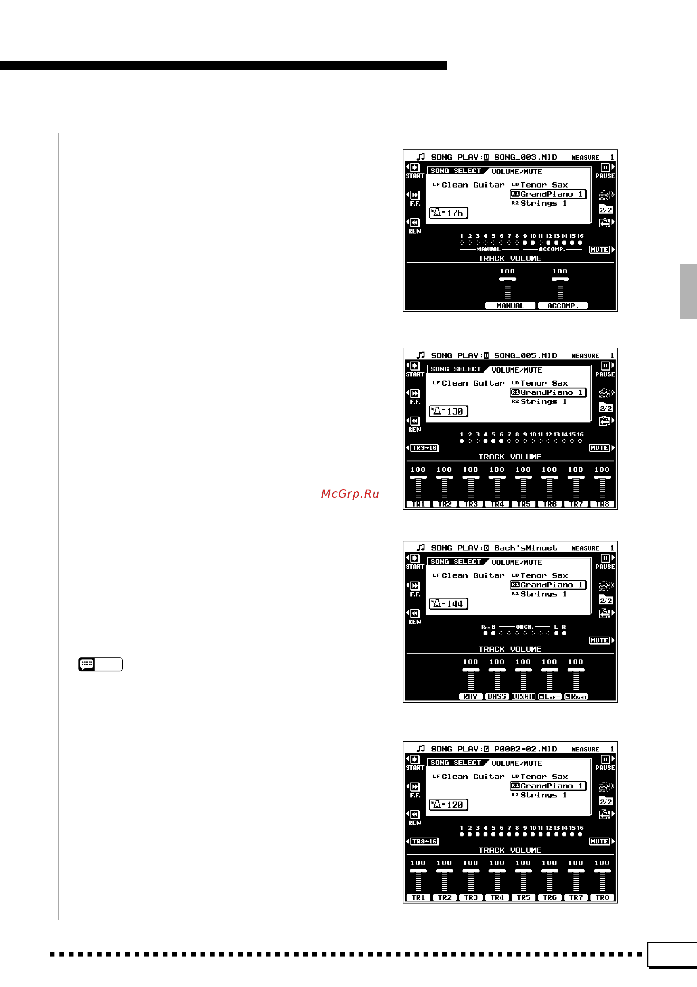 Yamaha PSR-4000 [55/165] Song playback recording