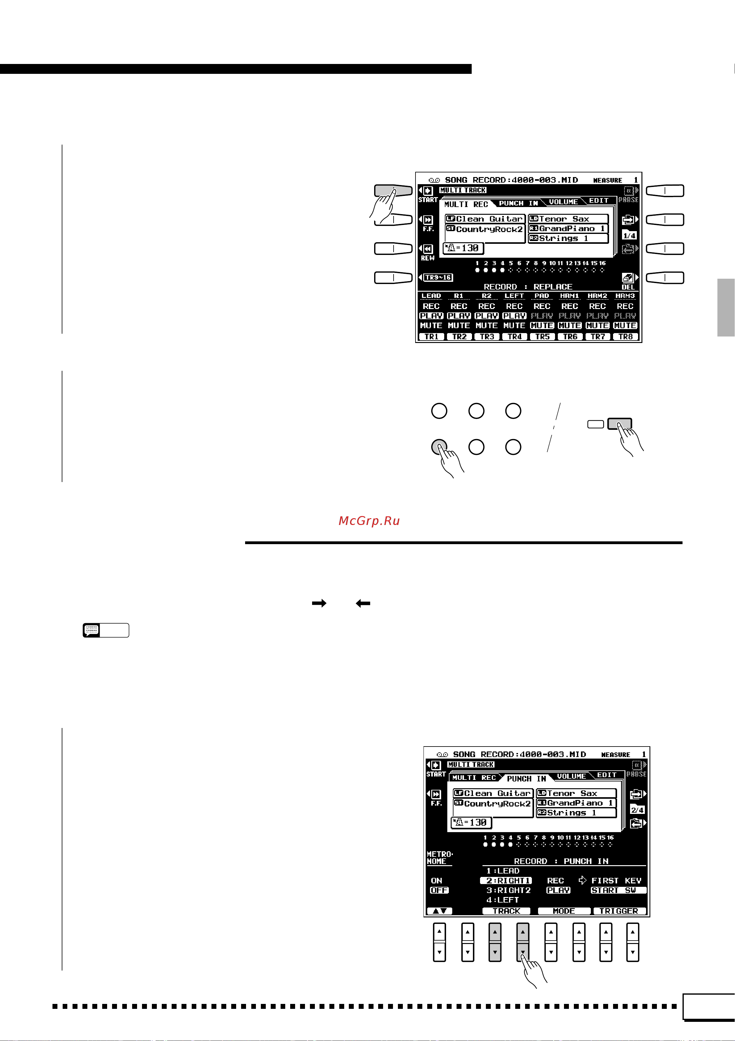 Yamaha PSR-4000 [67/165] Song playback recording