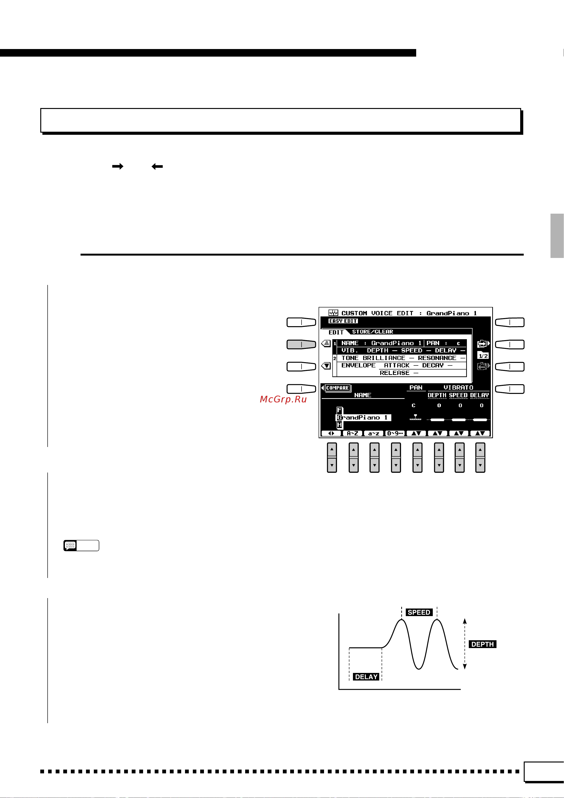 Yamaha PSR-4000 [83/165] The easy edit parameters
