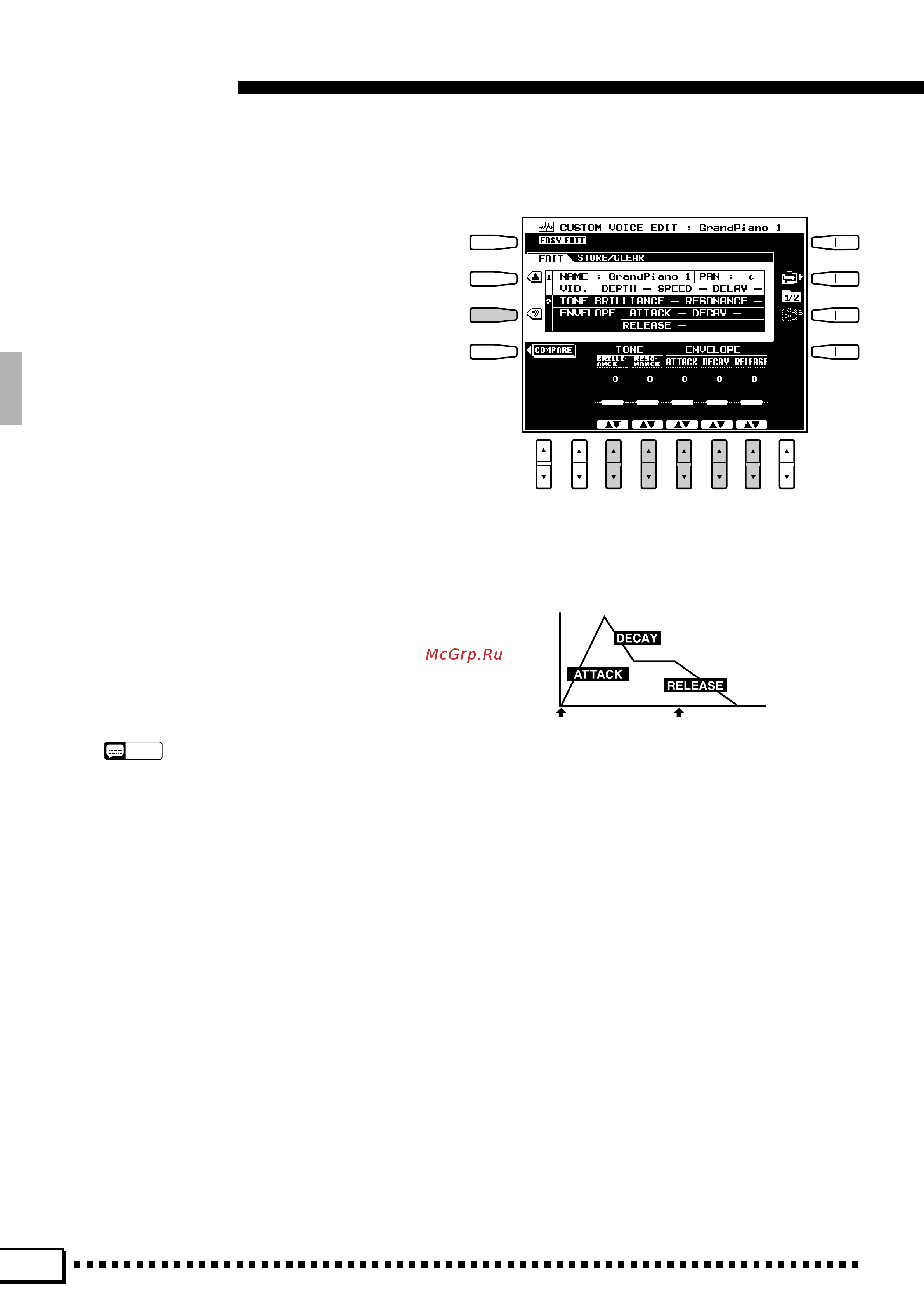 Yamaha PSR-4000 [84/165] Custom voice edit