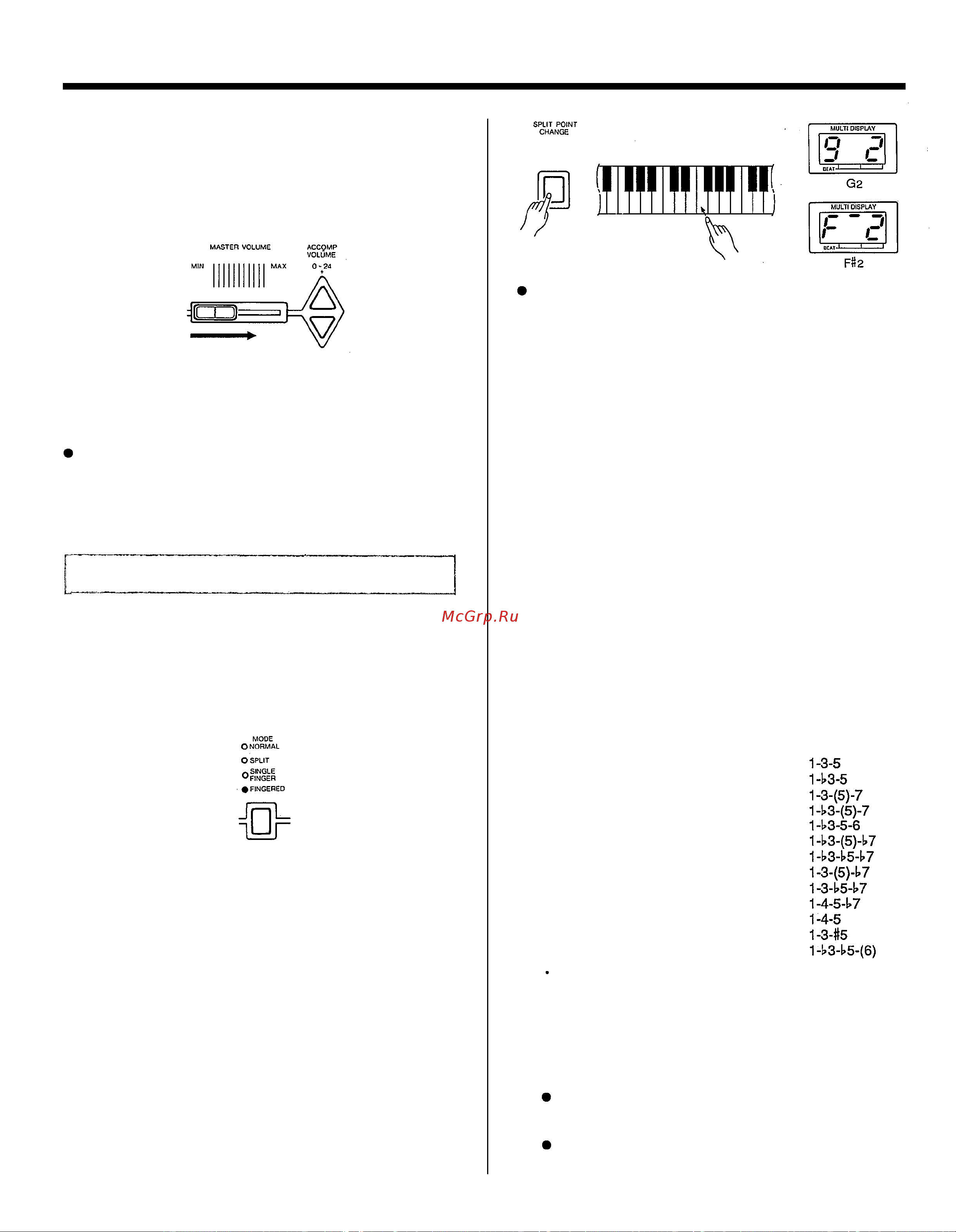 Yamaha PSR-300 [12/29] Fingered accompaniment