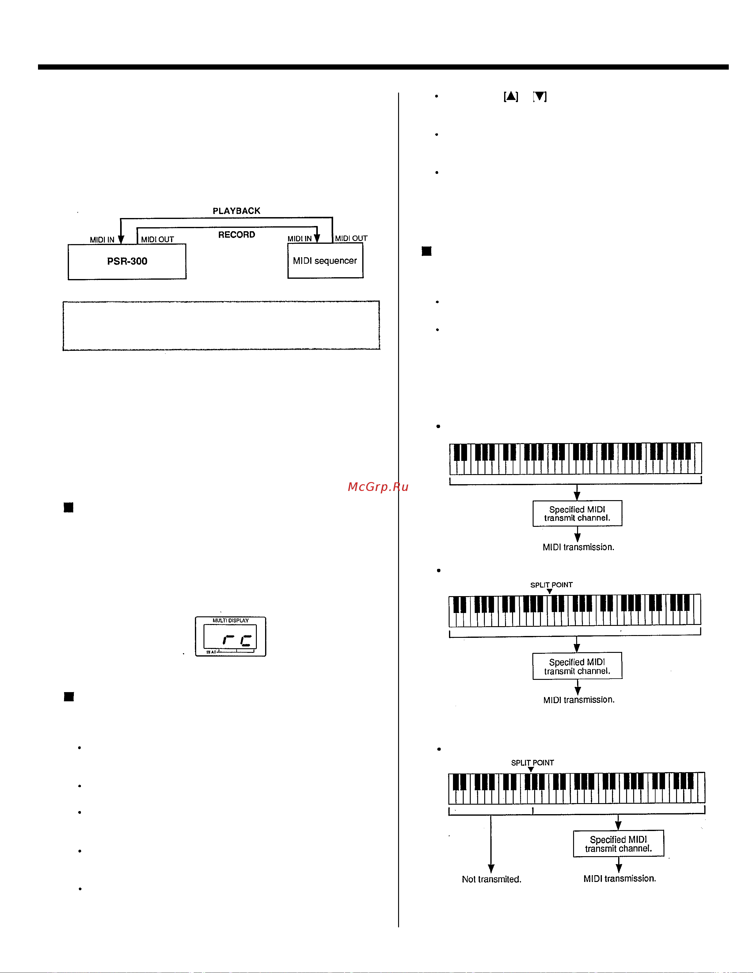 Yamaha PSR-300 [17/29] Midi sequence recording