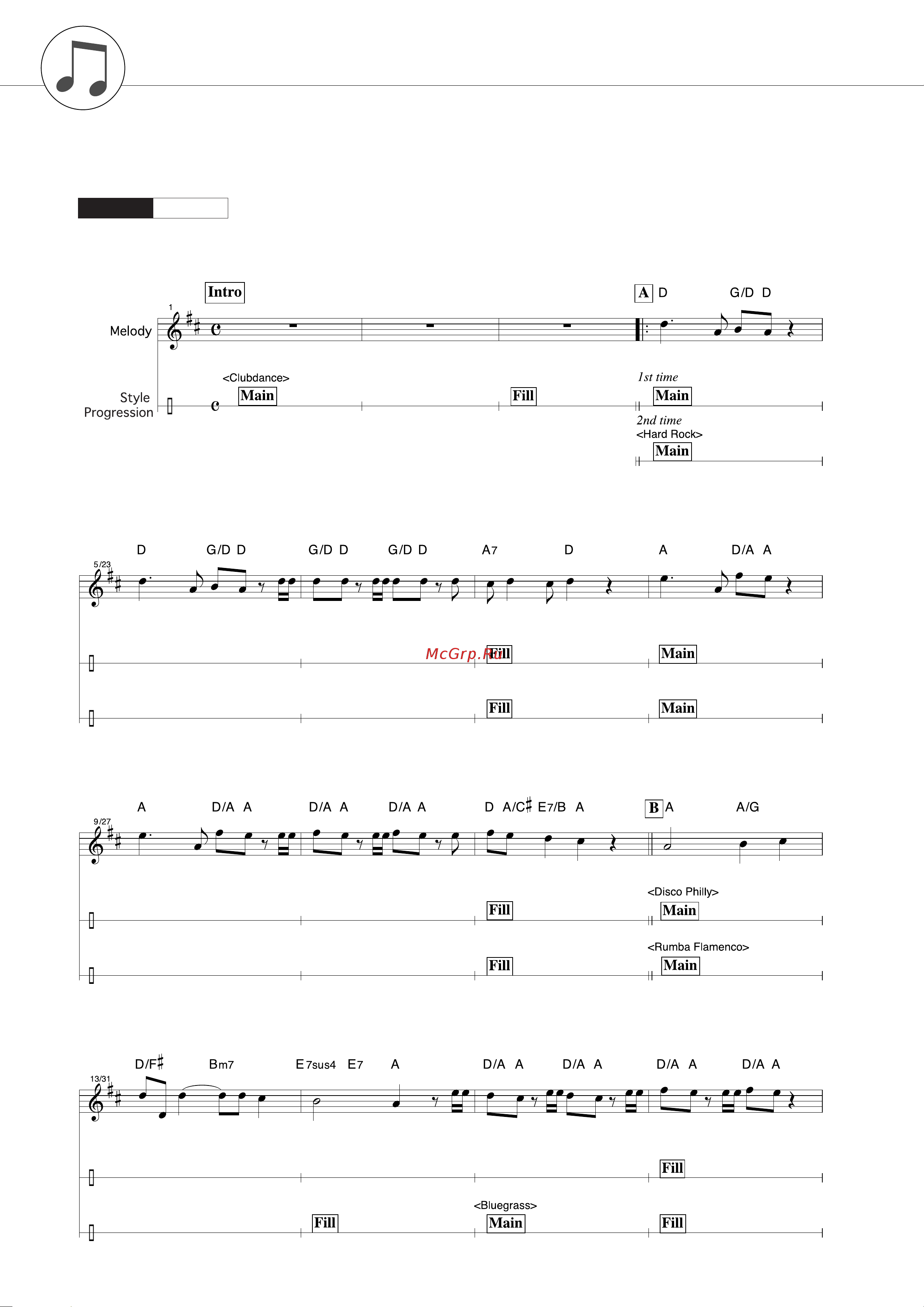 Xoro YAMAHA DGX-620 [118/142] Партитуры