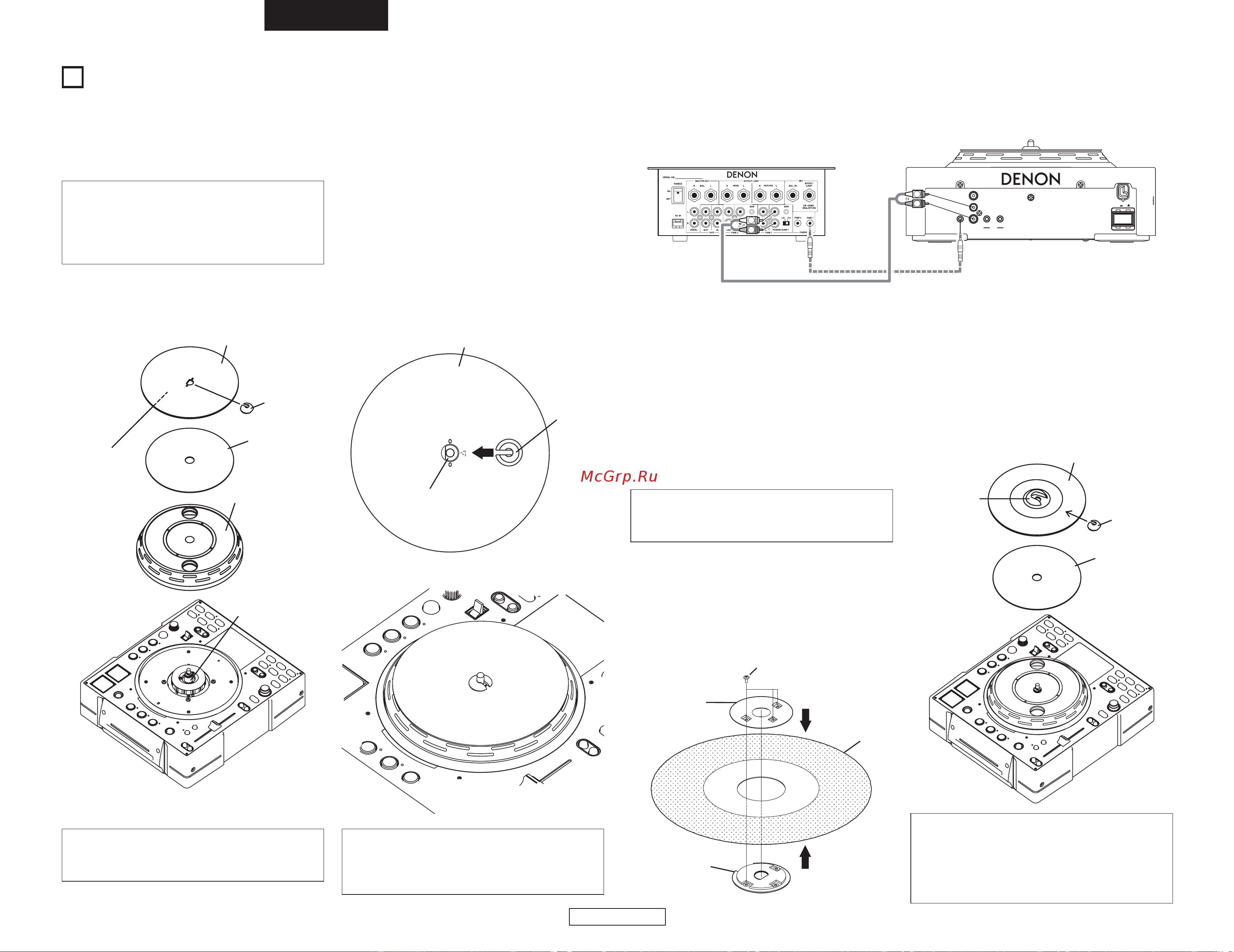 Denon Denon DN-S3500 [62/134] Installazione della piastra del disco di scratch e del tappetino antiscivolo connessioni