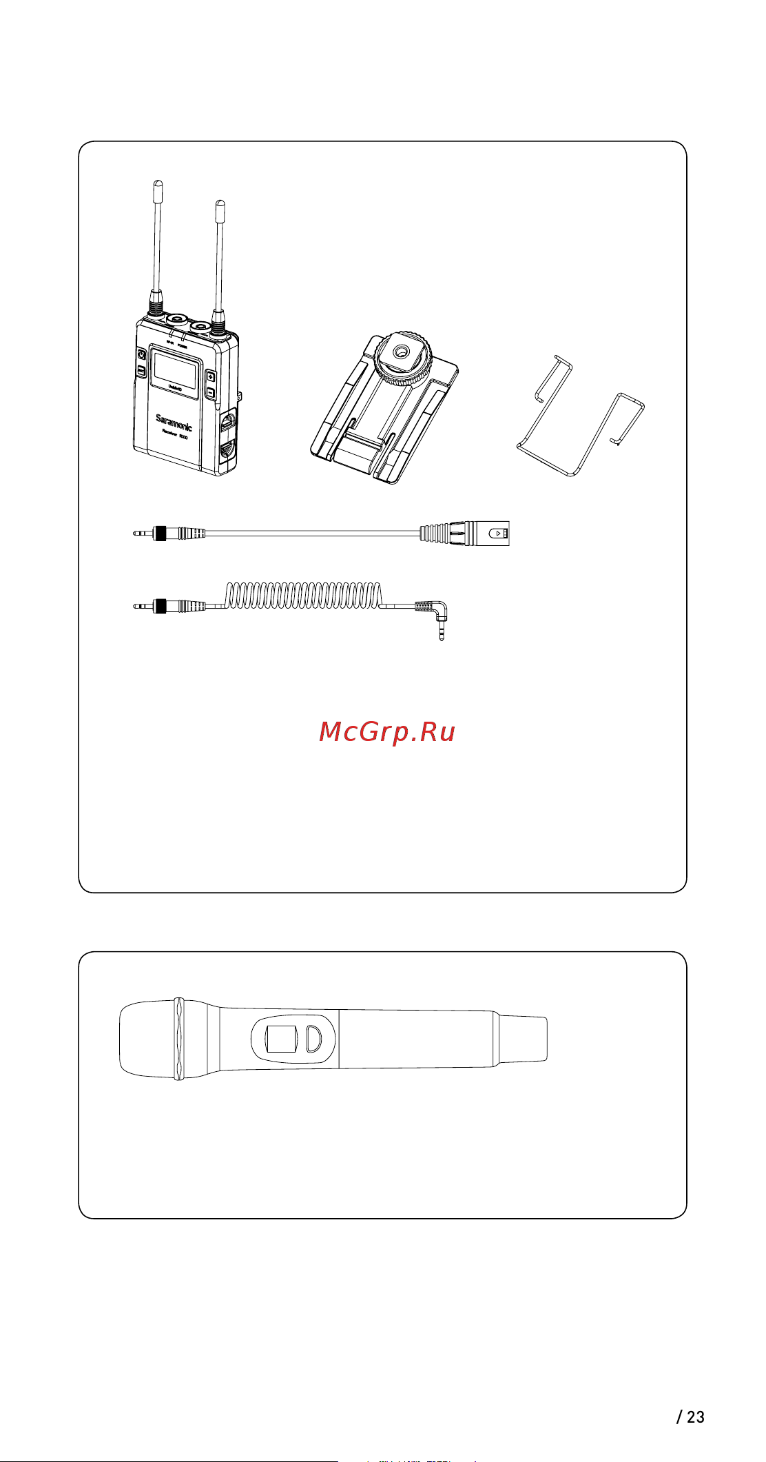 Saramonic UwMic9 TX9+TX9+RX9 Руководство по эксплуатации онлайн [25/28] 777759
