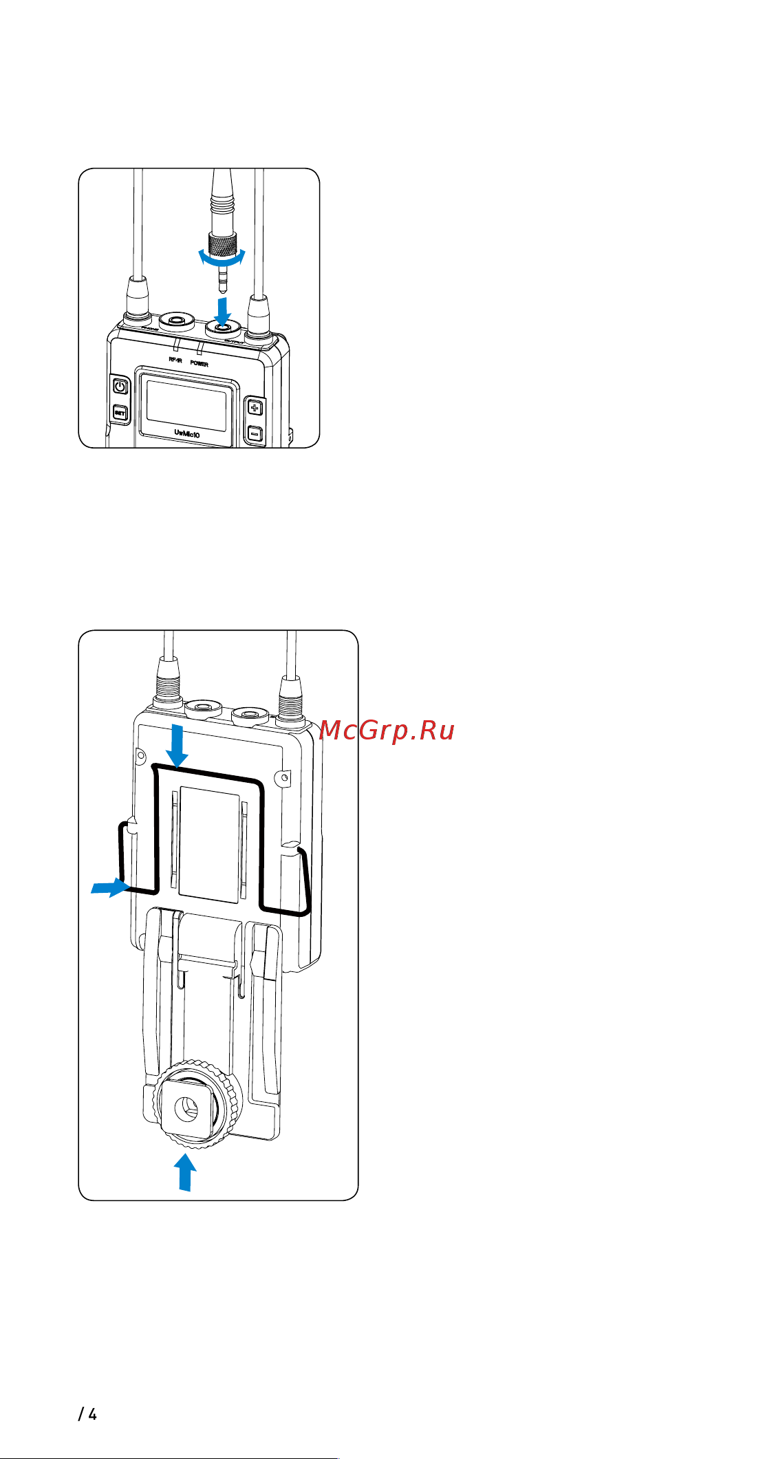 Saramonic UwMic9 TX9+TX9+RX9 [6/28] Attaching accessories