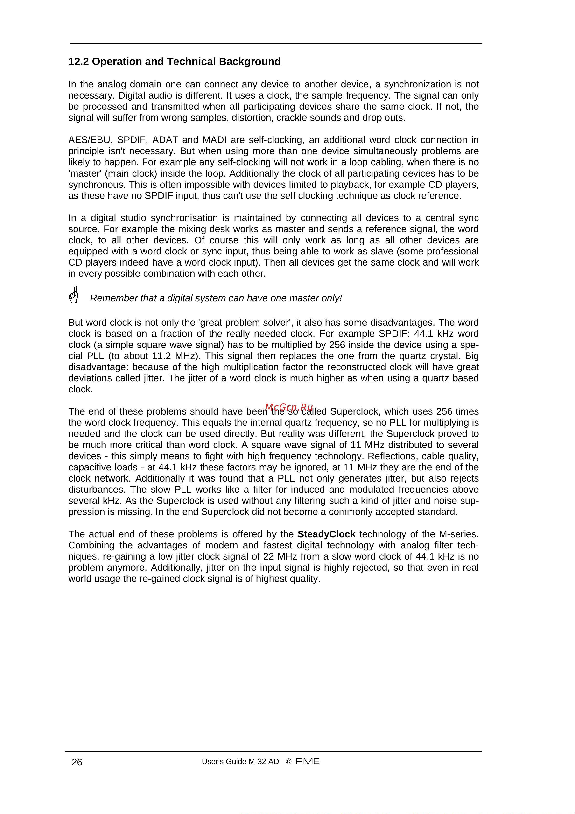RME M-16 AD [26/57] Operation and technical background