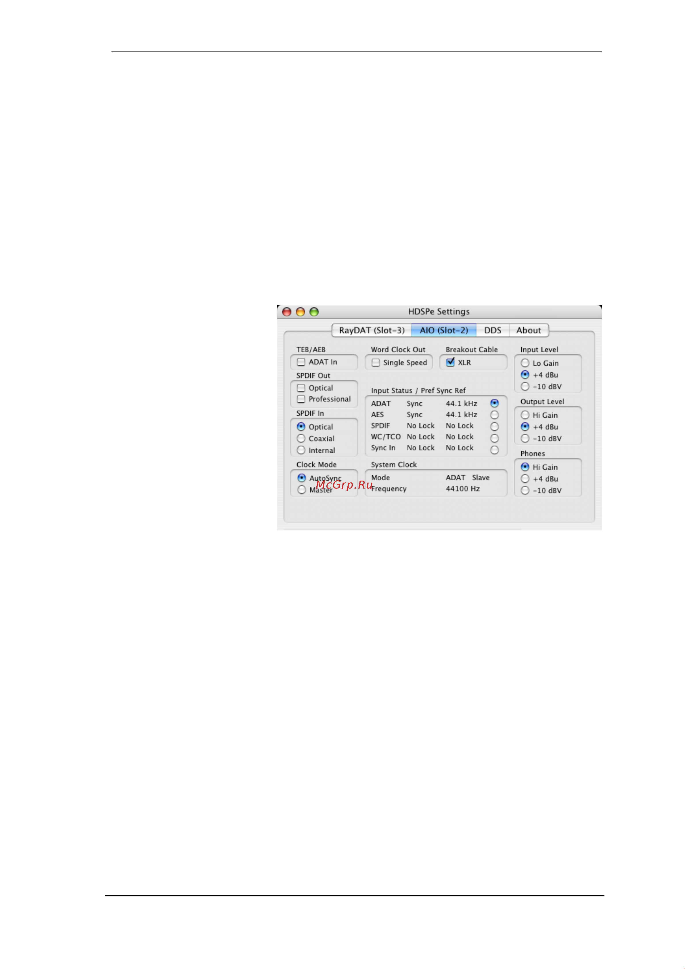 RME HDSPe AIO [33/81] Configuring the hdspe aio