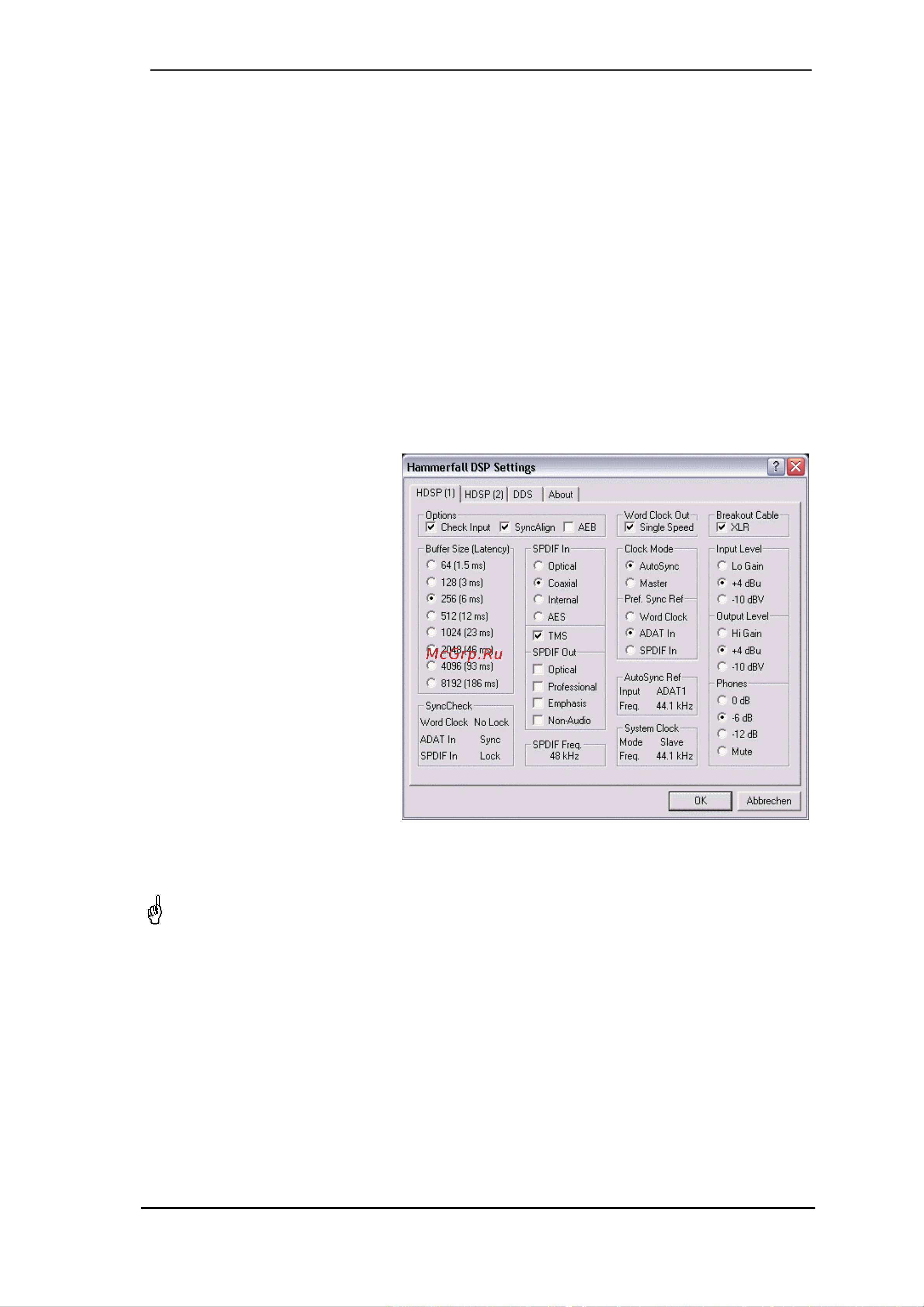 RME HDSP 9632 [19/87] Clock modes synchronisation