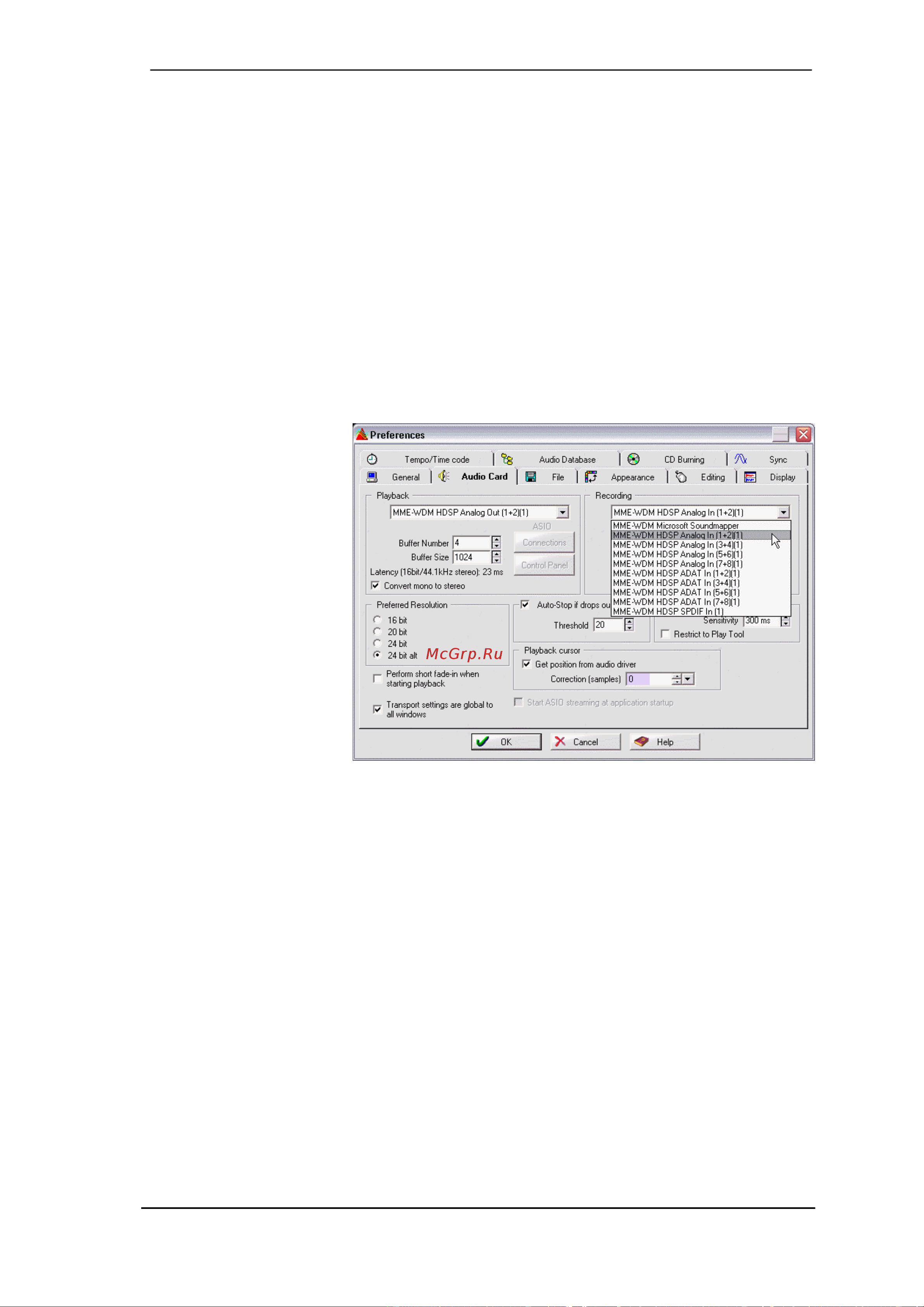 RME HDSP 9632 [21/87] Operation and usage