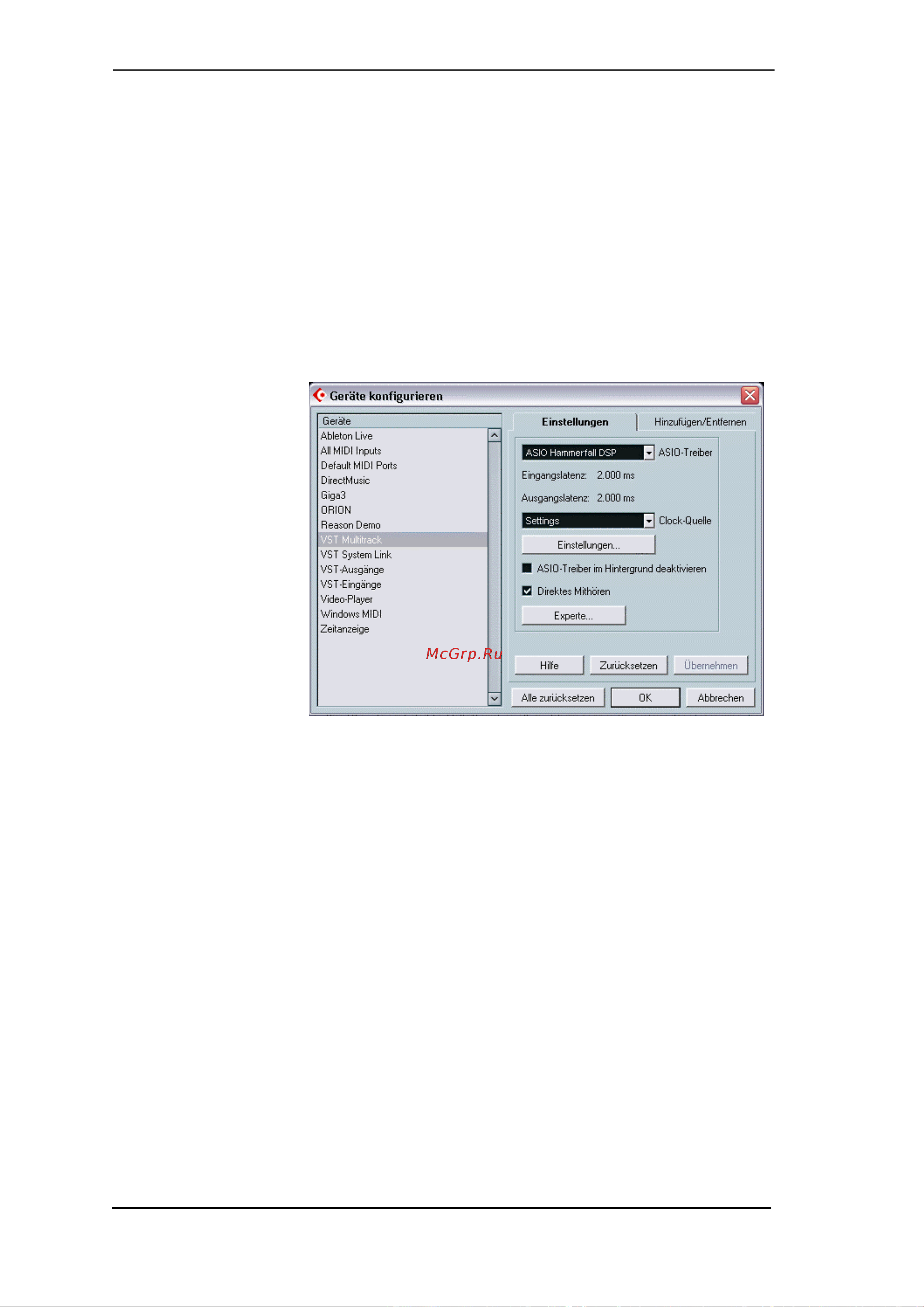 RME HDSP 9632 [26/87] Operation under asio 2