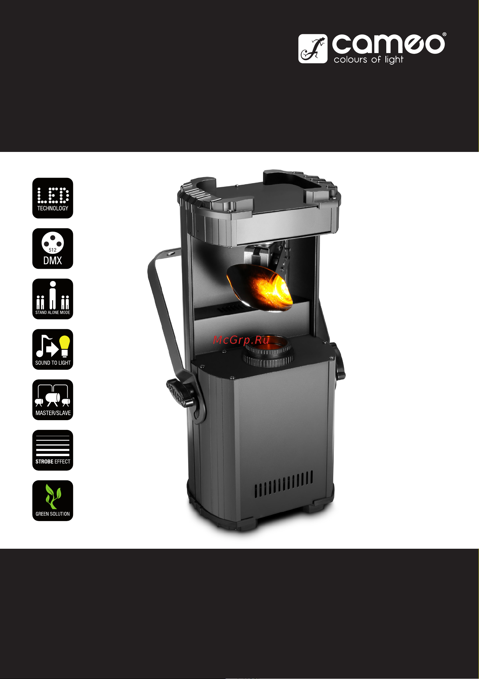 CAMEO G Scan 80 LED Gobo Scanner 80W Руководство по эксплуатации онлайн