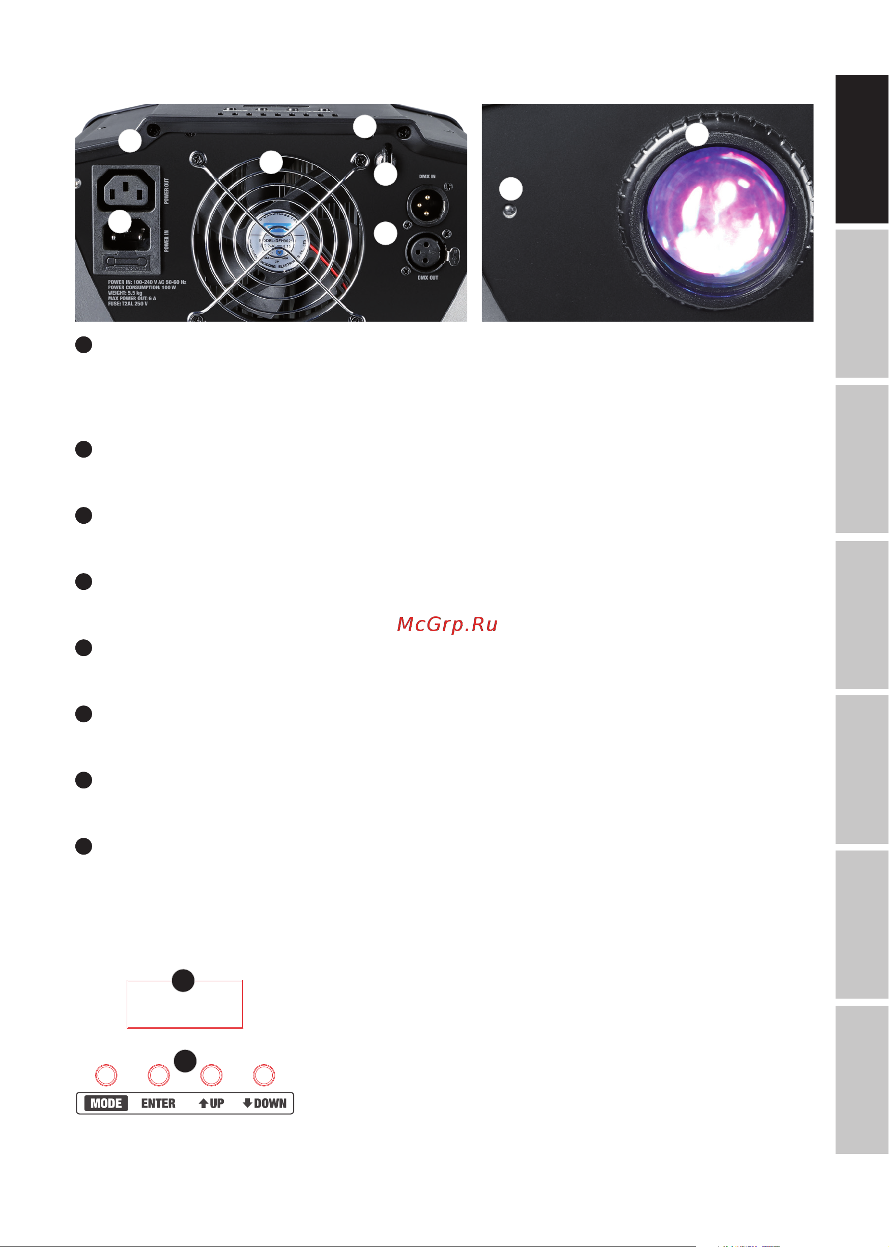 CAMEO Scuba [5/64] Connections control and display elements