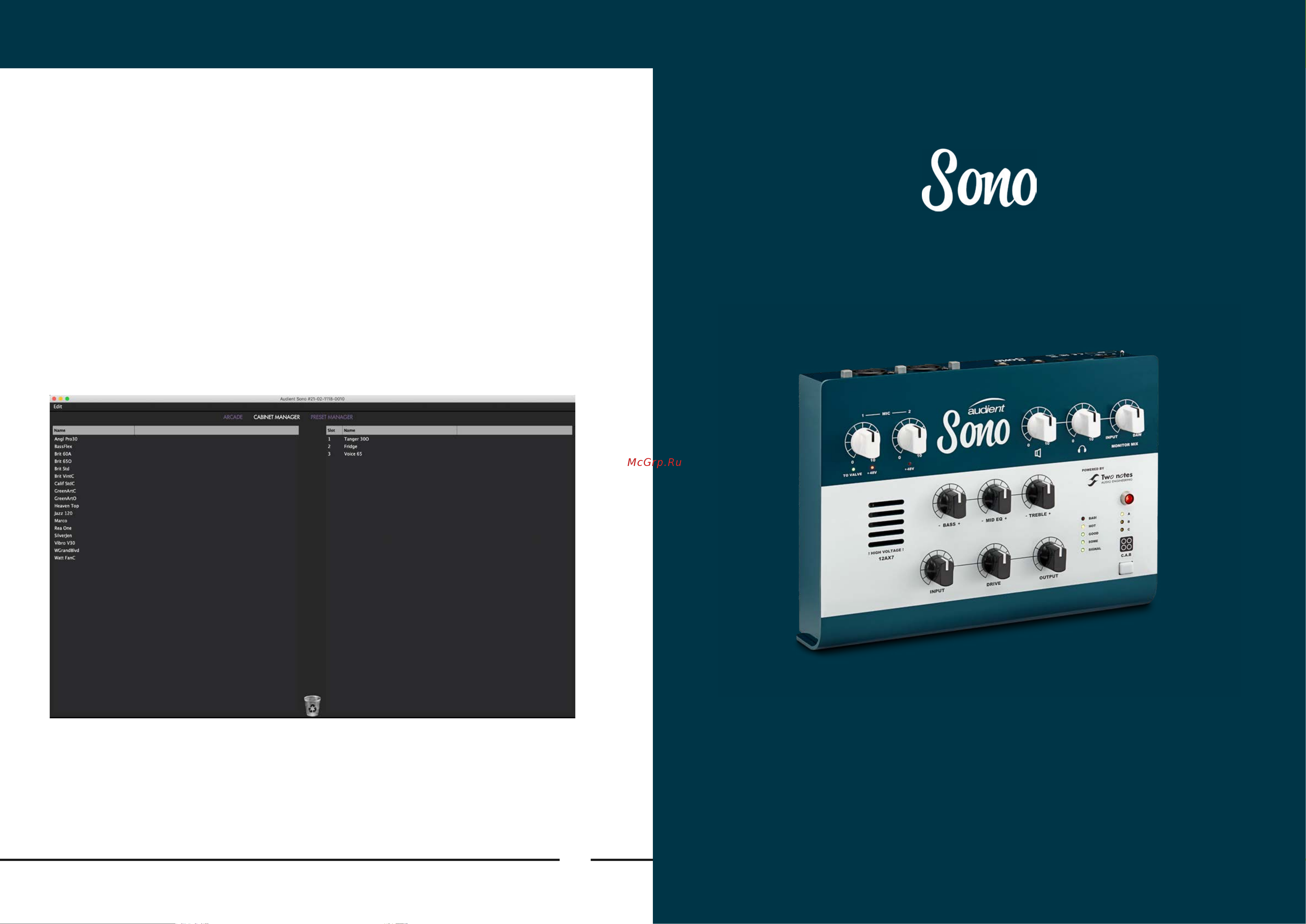 AUDIENT SONO [25/31] Настройки для работы daw