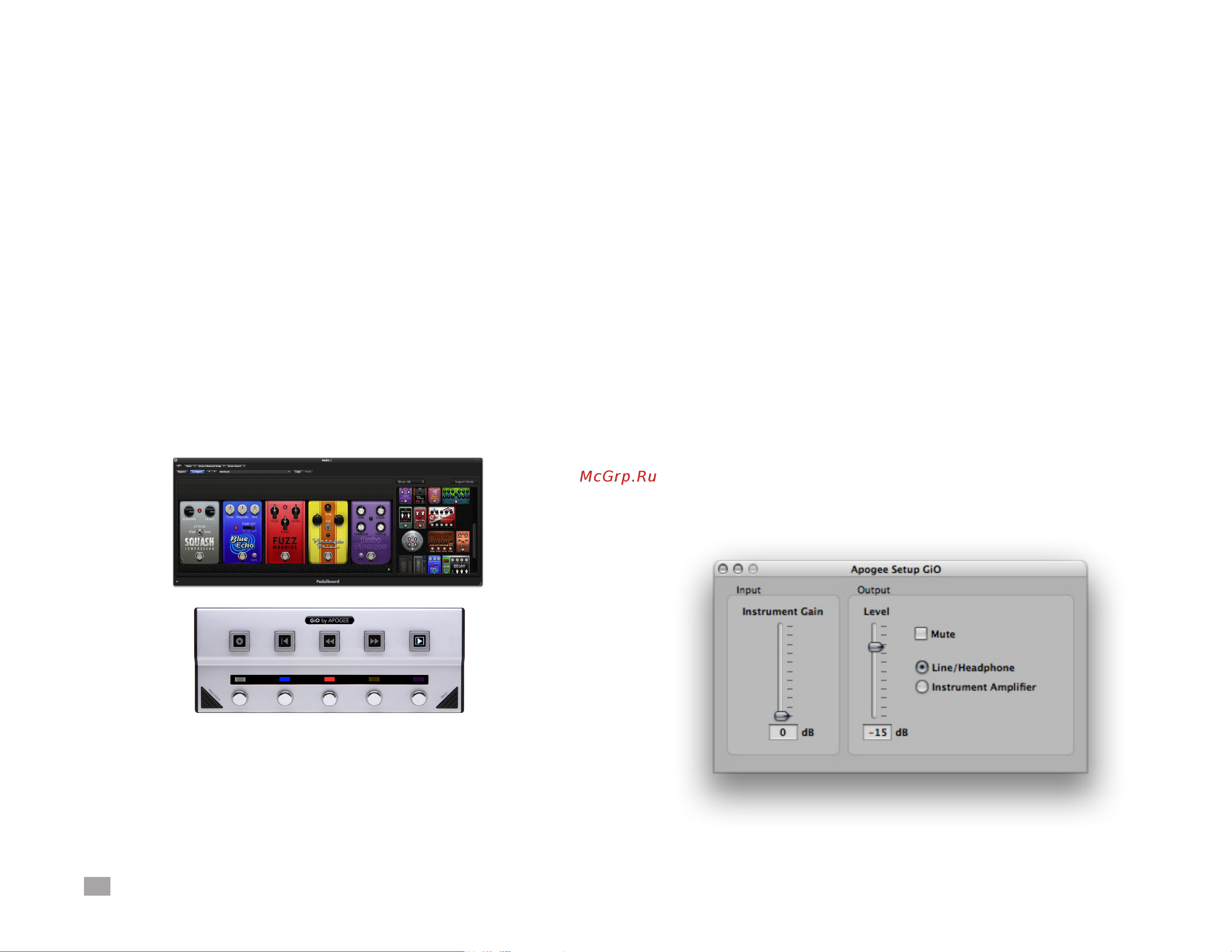 Apogee gio [15/29] Setting gio s audio parameters from logic pro
