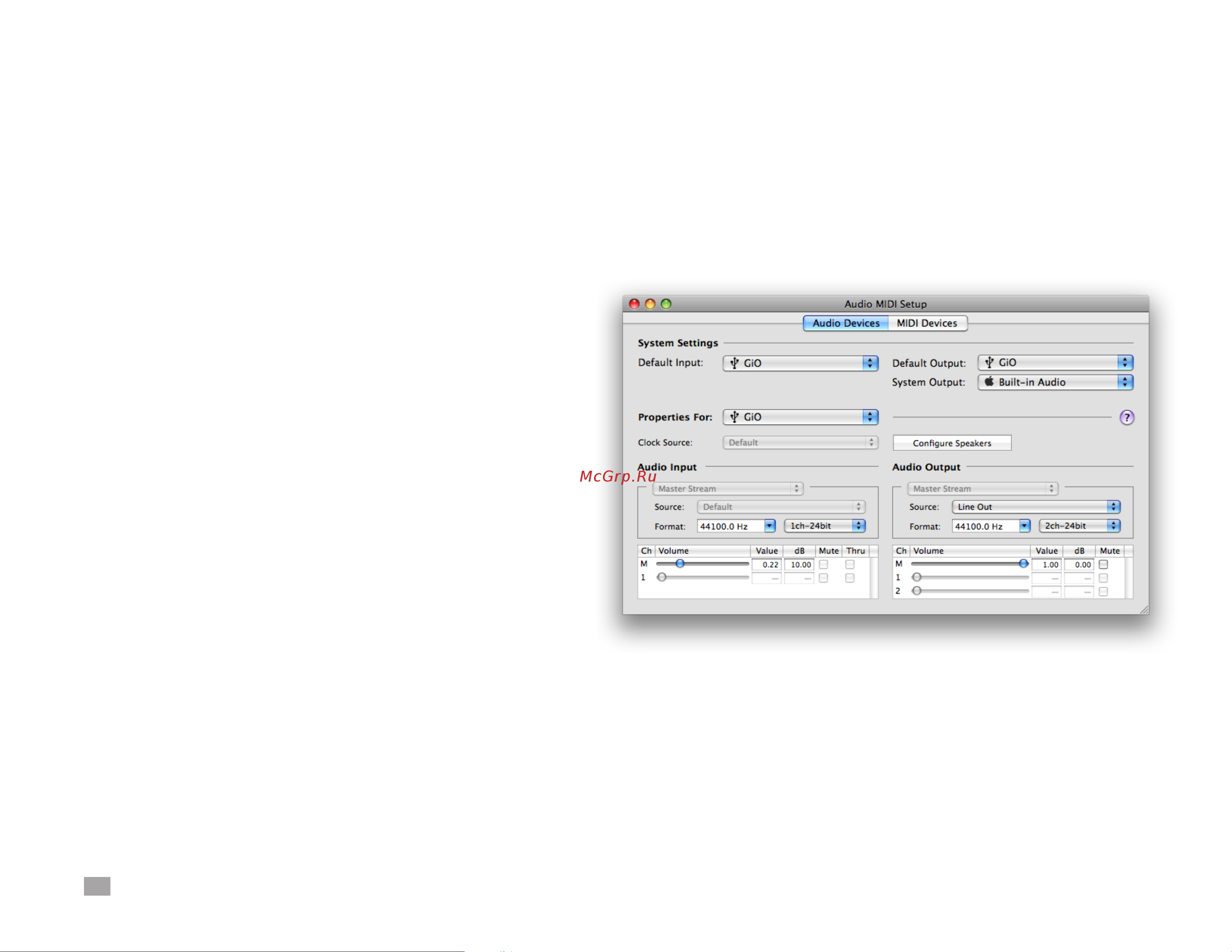 Apogee gio [20/29] Os x audio midi setup