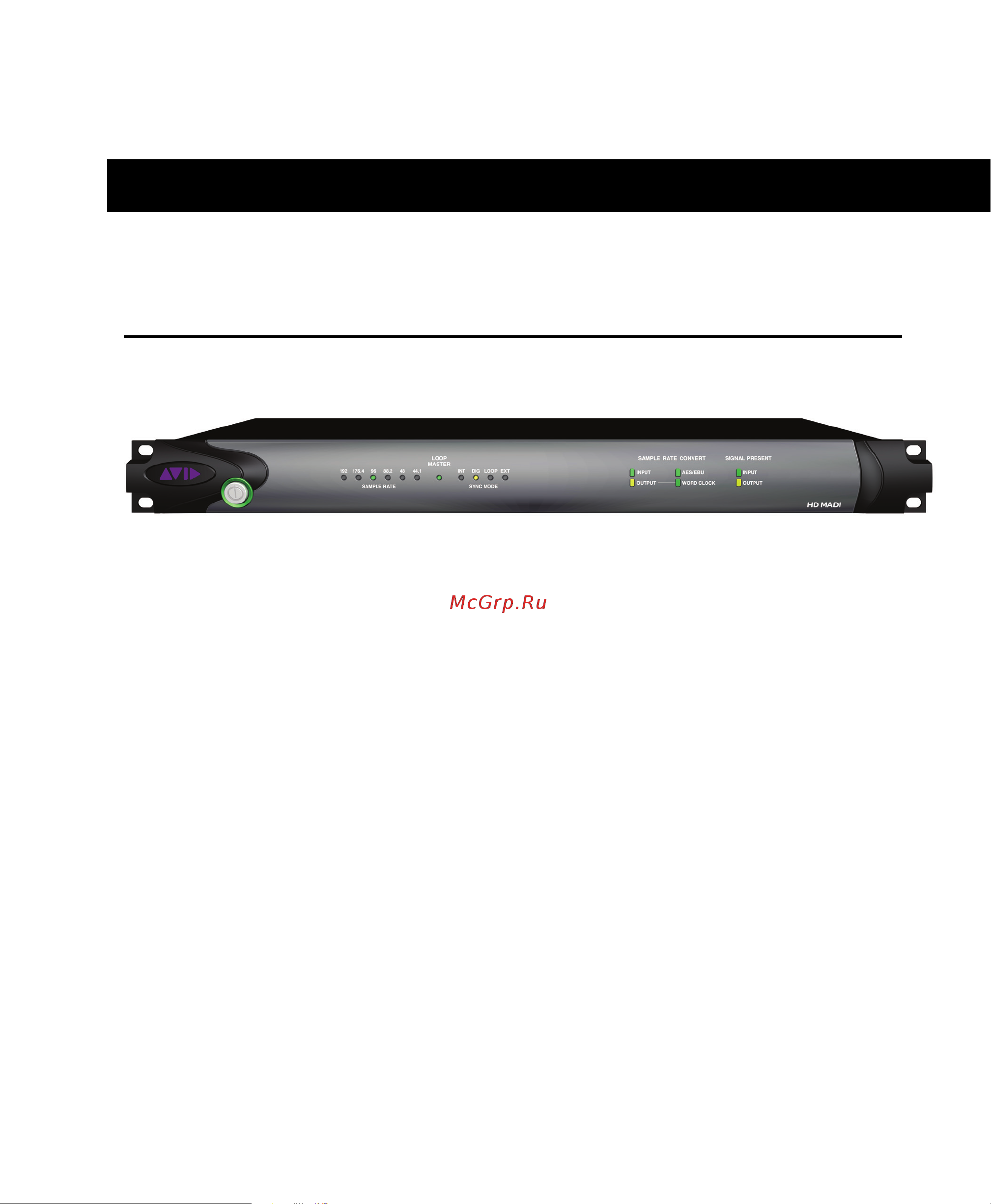 AVID HD MADI [9/30] Hd madi overview