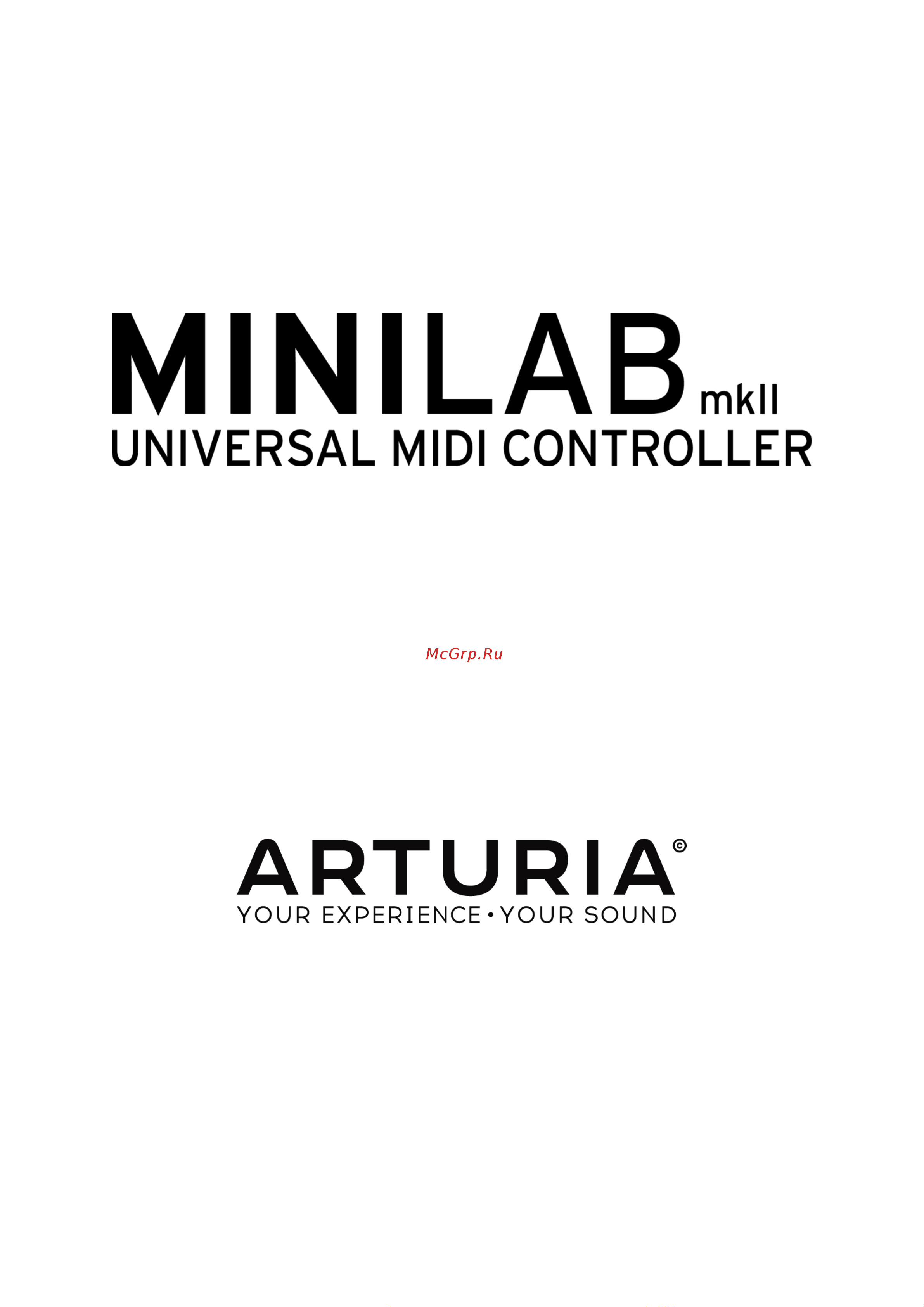 Arturia MiniLab mkII Black Edition Руководство по эксплуатации онлайн