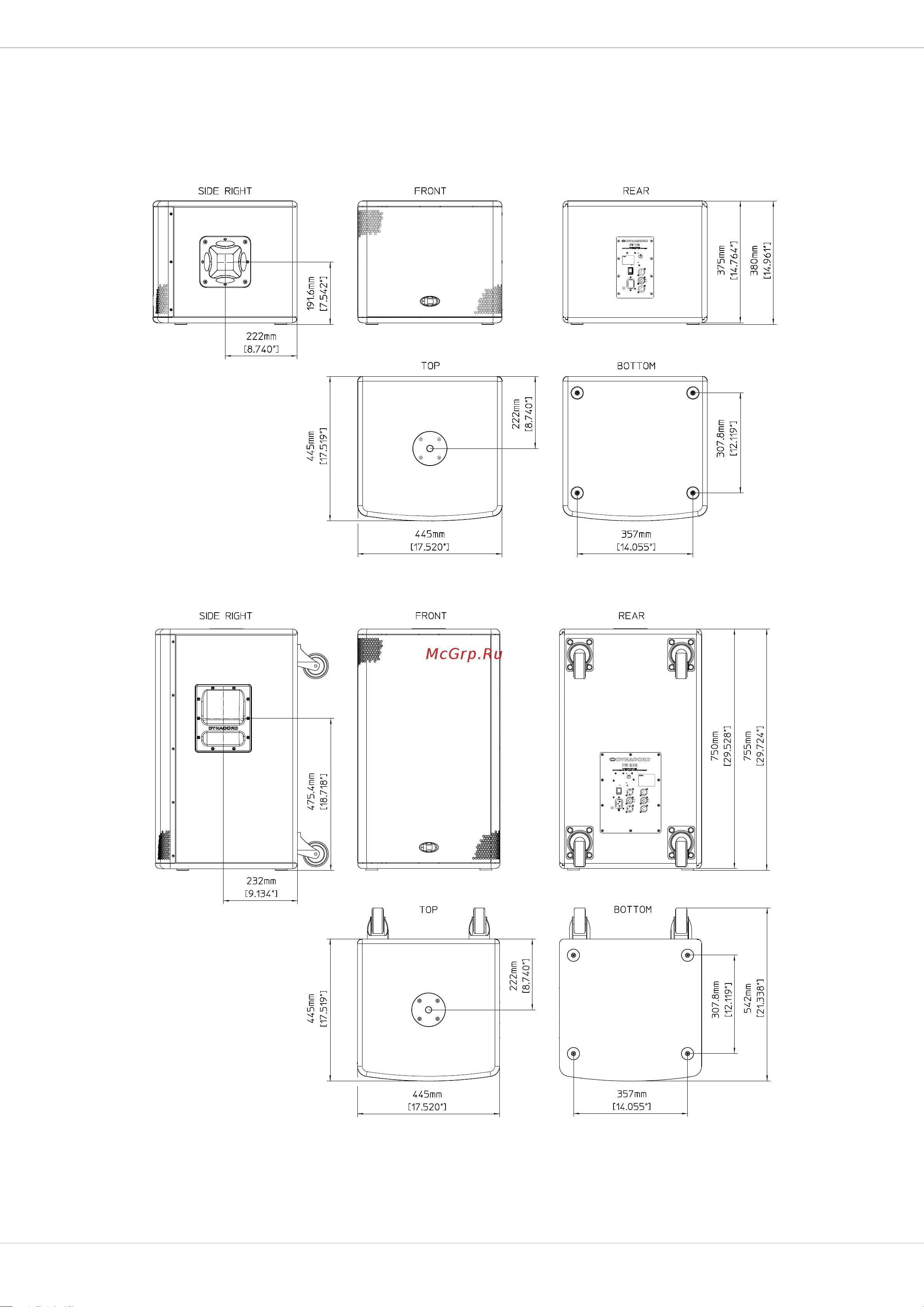 Dynacord PowerSub 112 [17/20] Dimensions