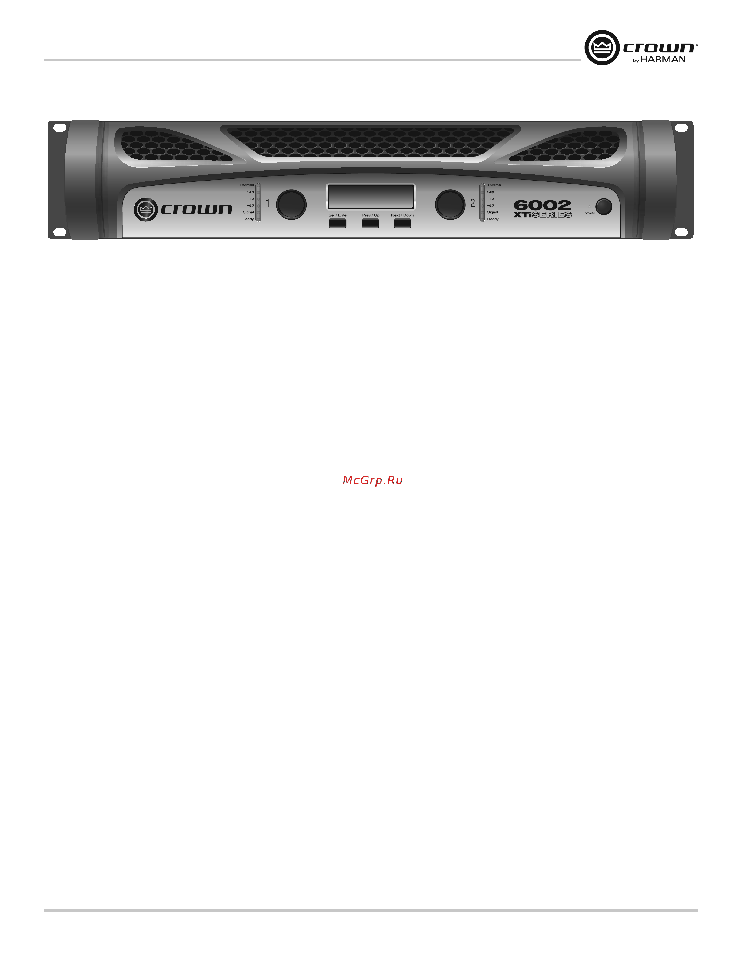 Crown Xti 4002 [7/52] Page 7 operation manual