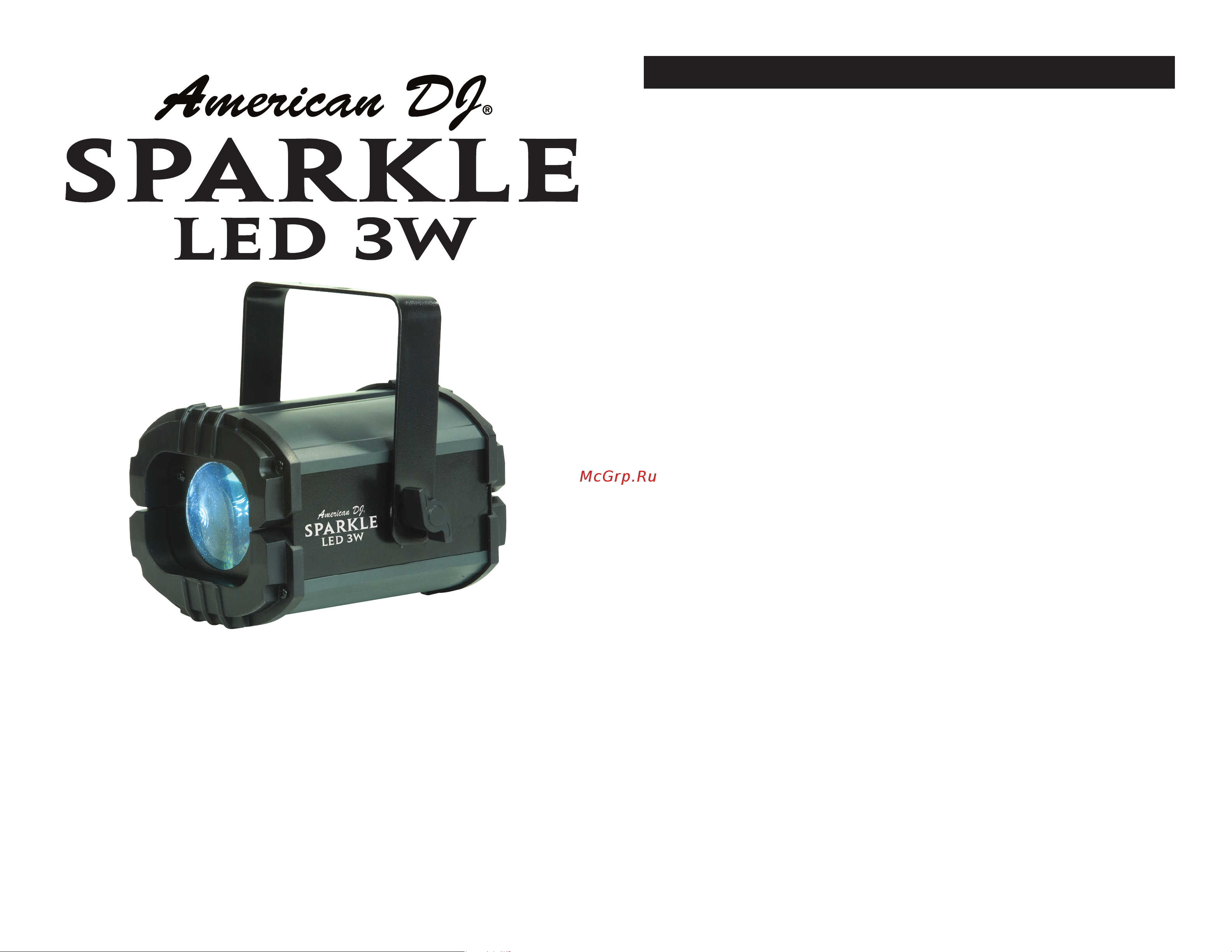 AMERICAN DJ Sparkle LED 3W Руководство по эксплуатации онлайн
