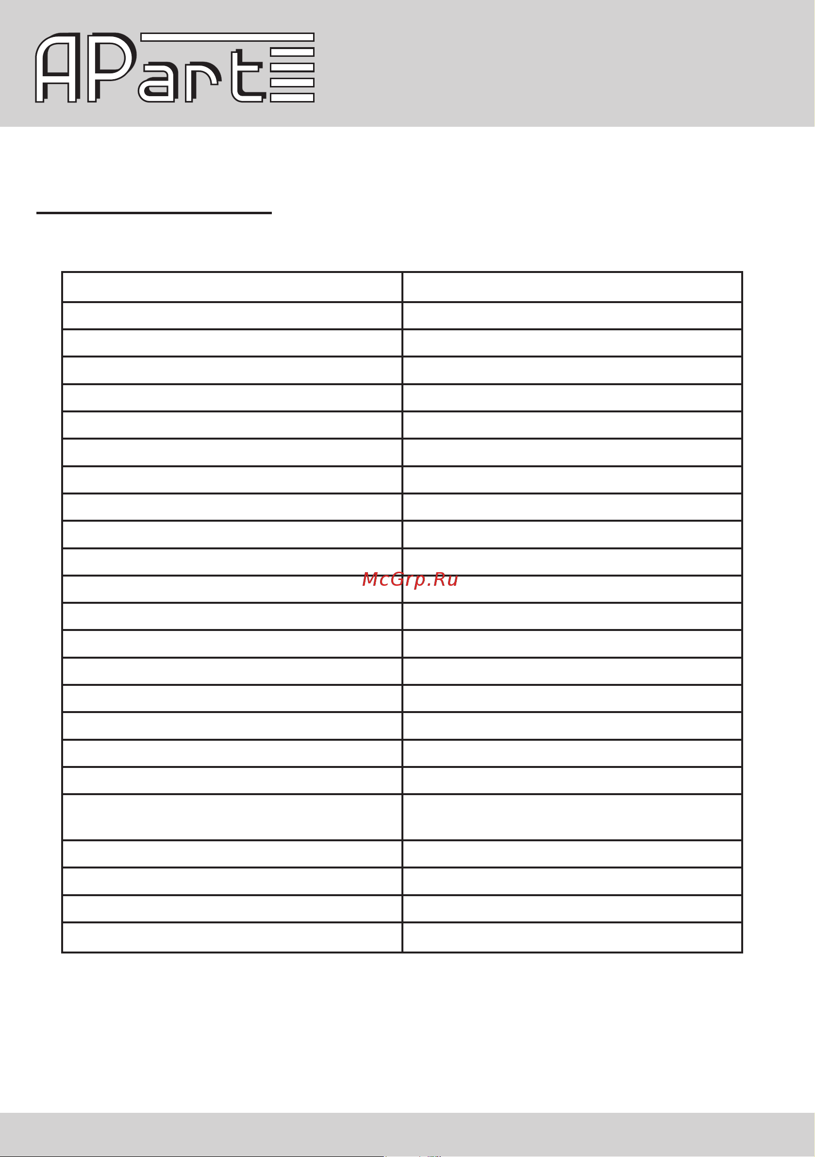 APart SDQ5PIR-BL [10/12] Technical specifications