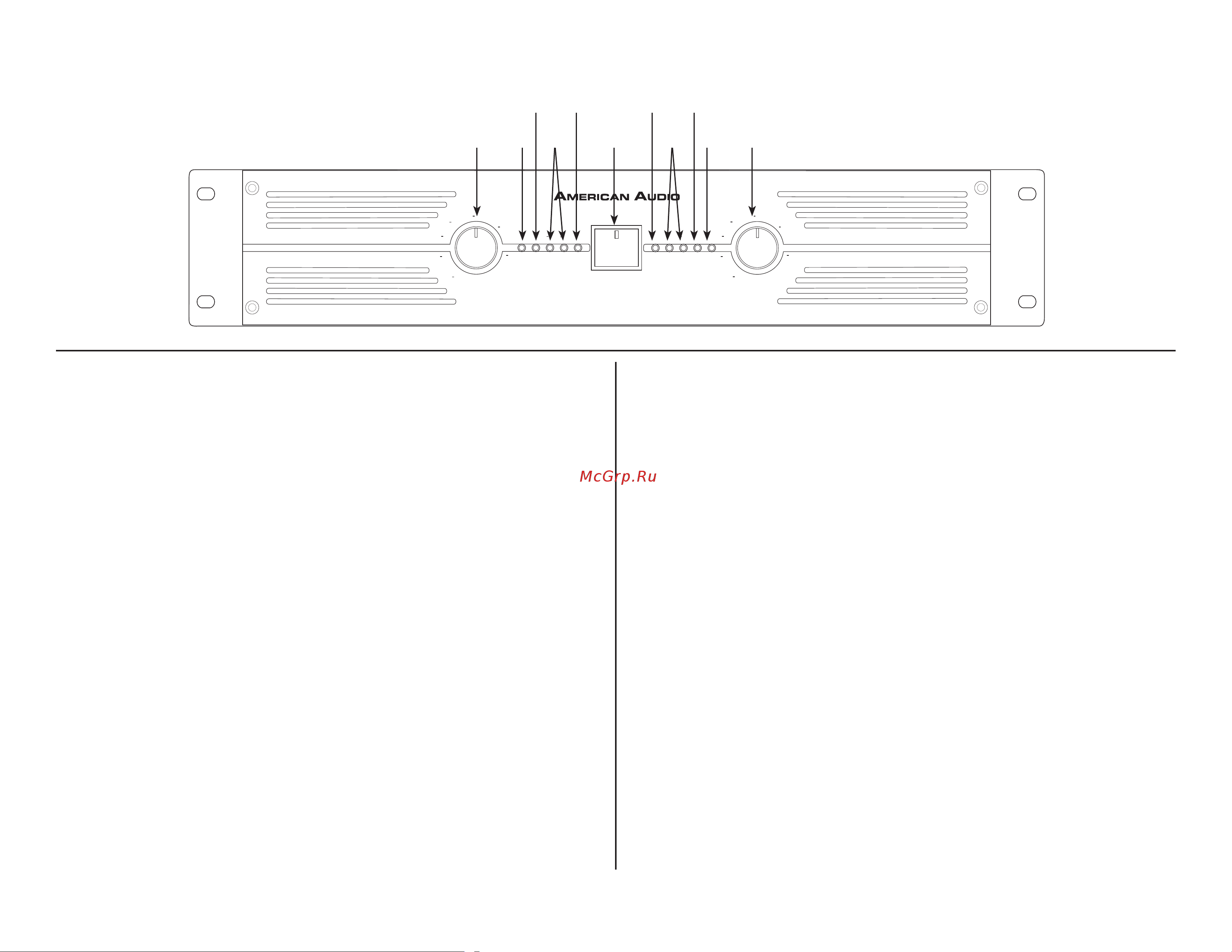 American Audio VLP1500 [7/20] Front panel vlp2500
