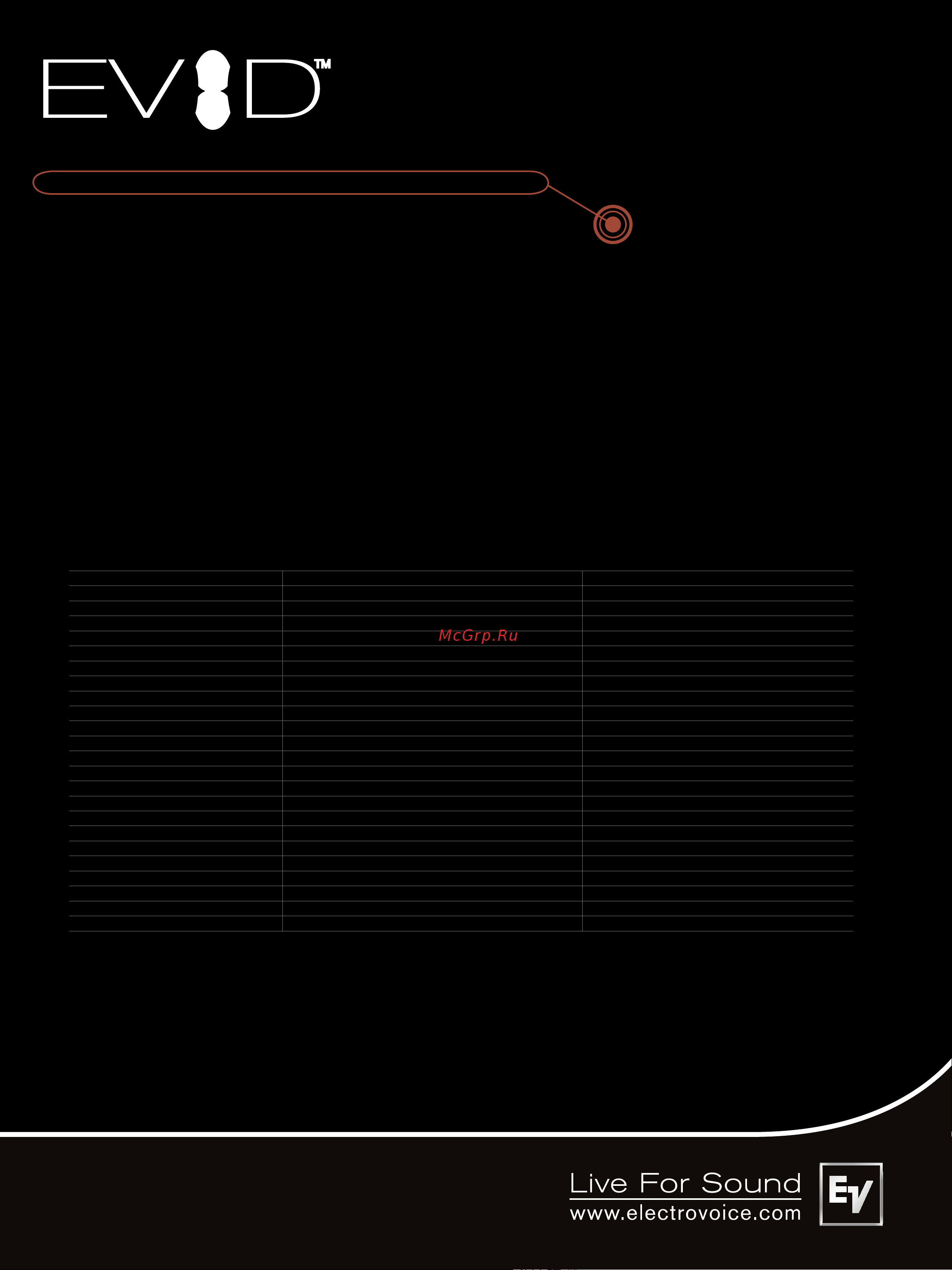 ELECTRO VOICE EVID FM6.2 [2/2] Evid in wall speaker product specifications