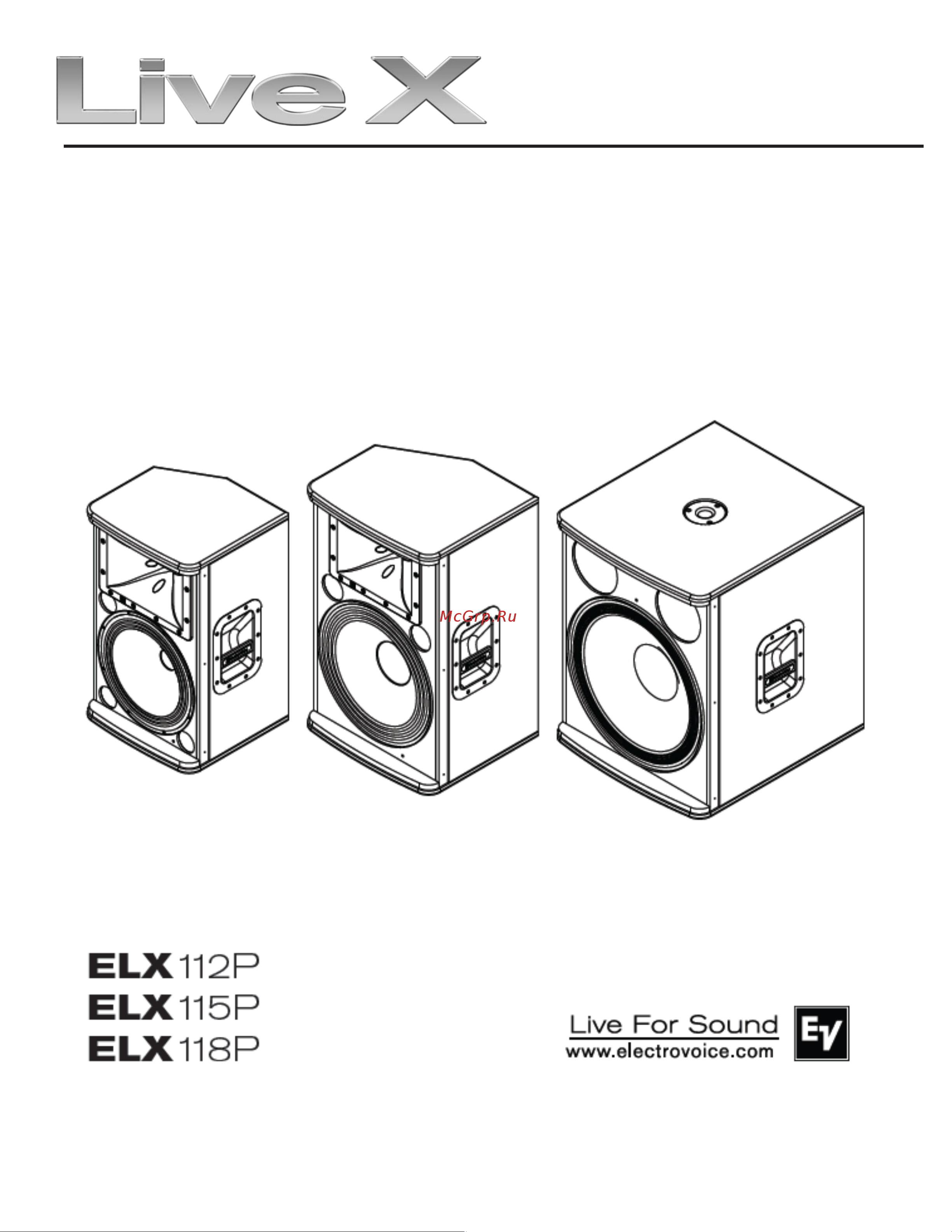 ELECTRO VOICE ELX112P Руководство по эксплуатации онлайн