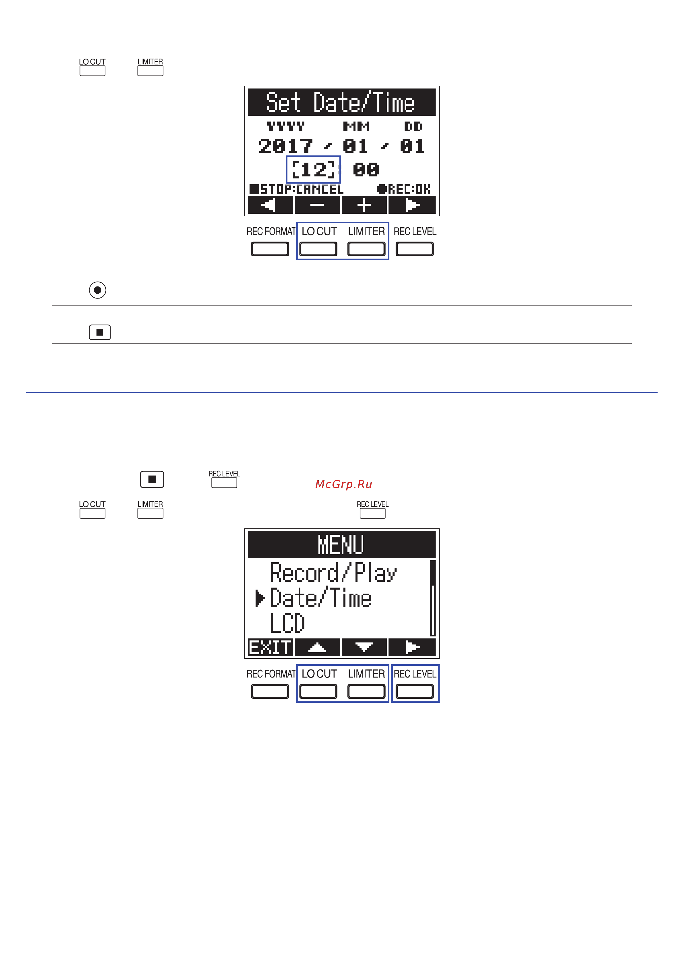 Zoom F1-SP [18/73] Setting the date format