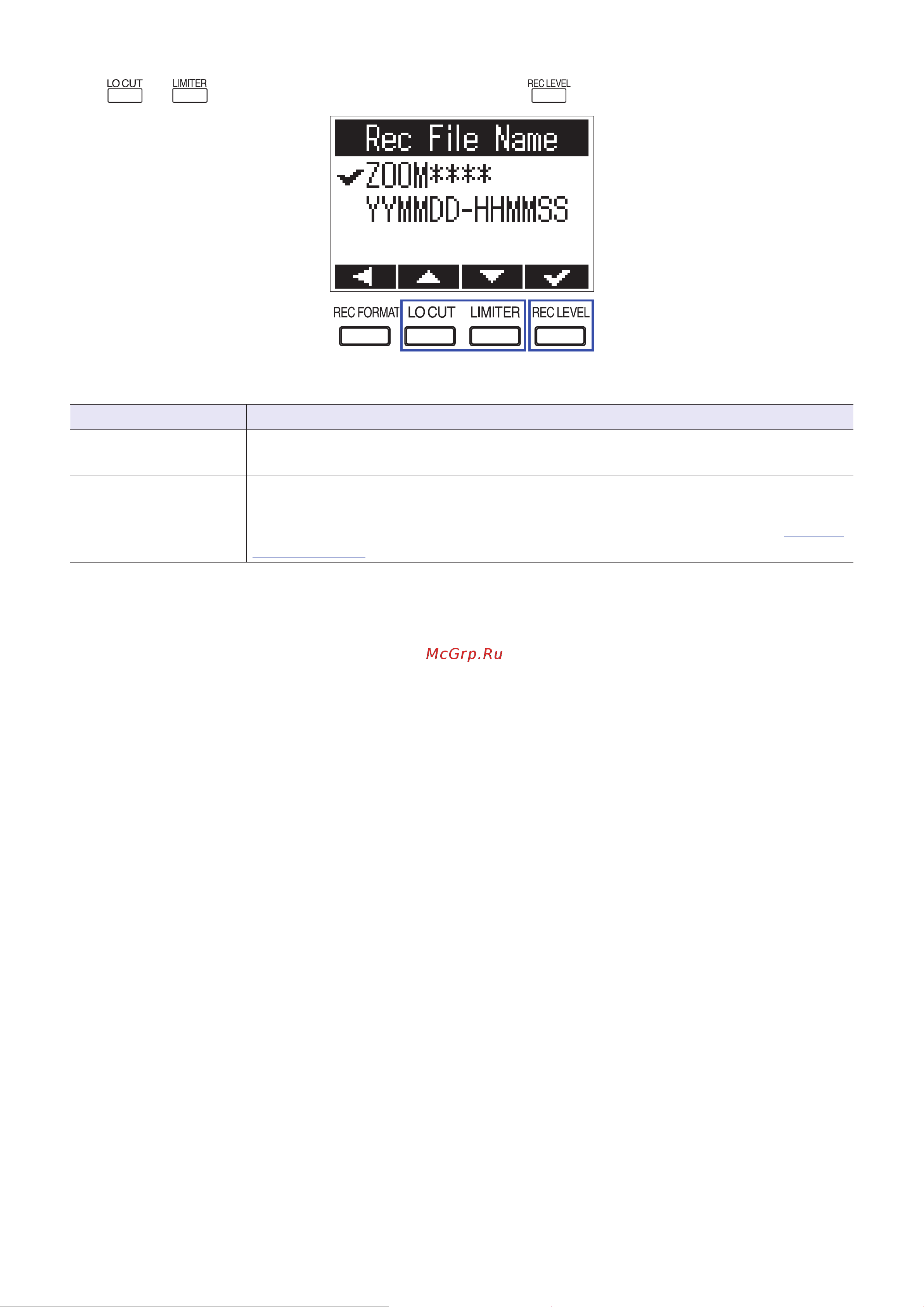 Zoom F1-SP [49/73] The following file name formats can be used