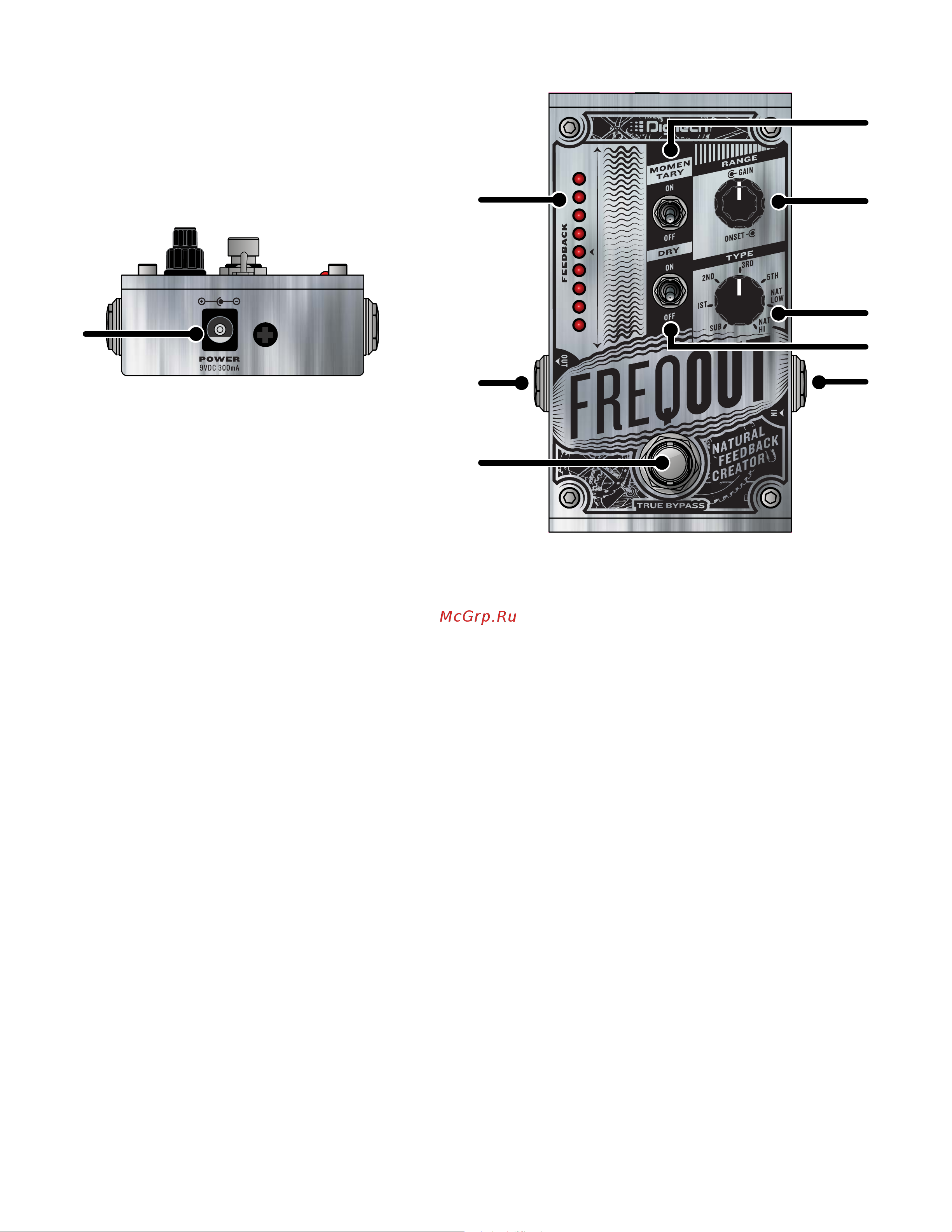 Digitech FreqOut [4/9] User interface