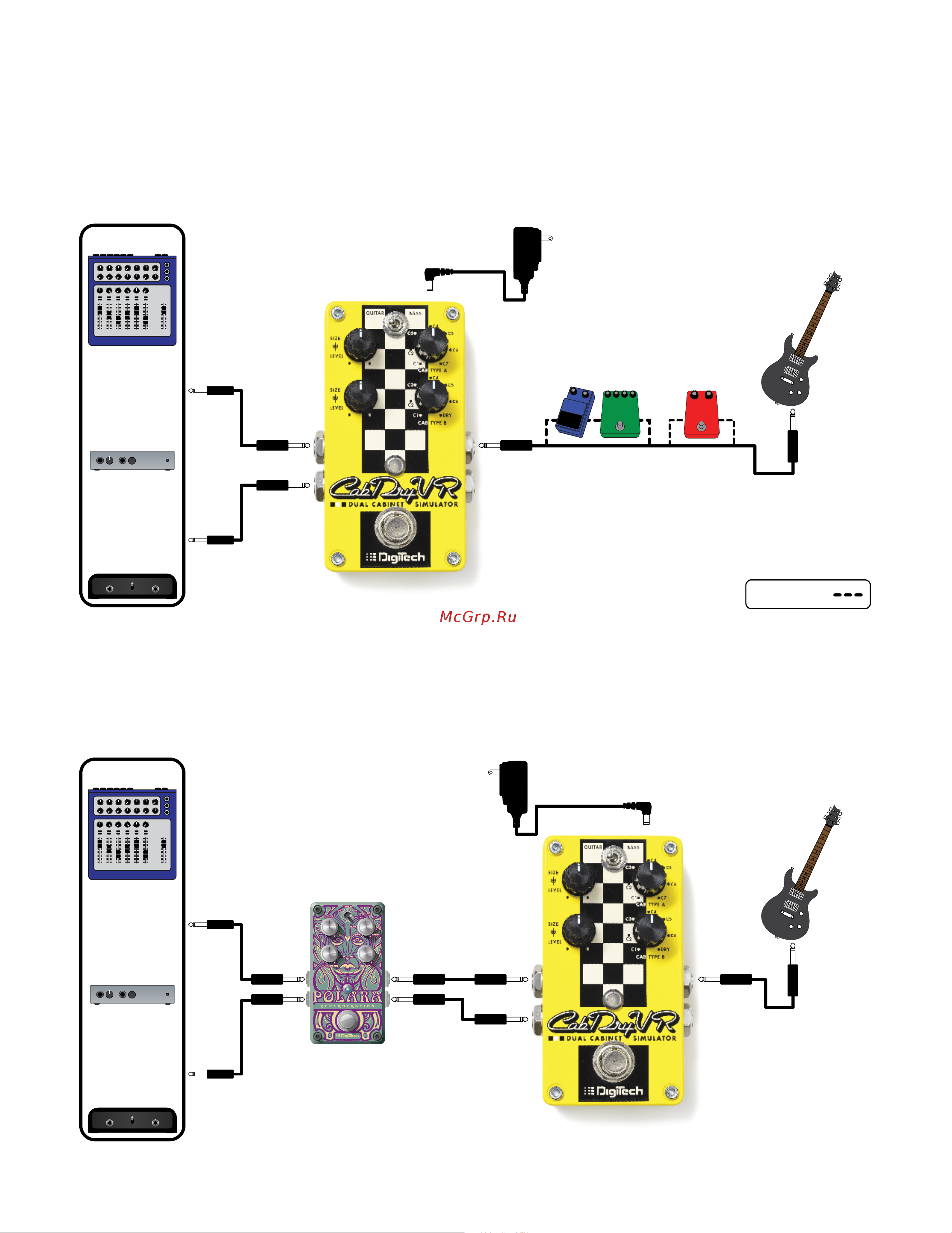 Digitech CabDryVR [9/17] Connection diagrams