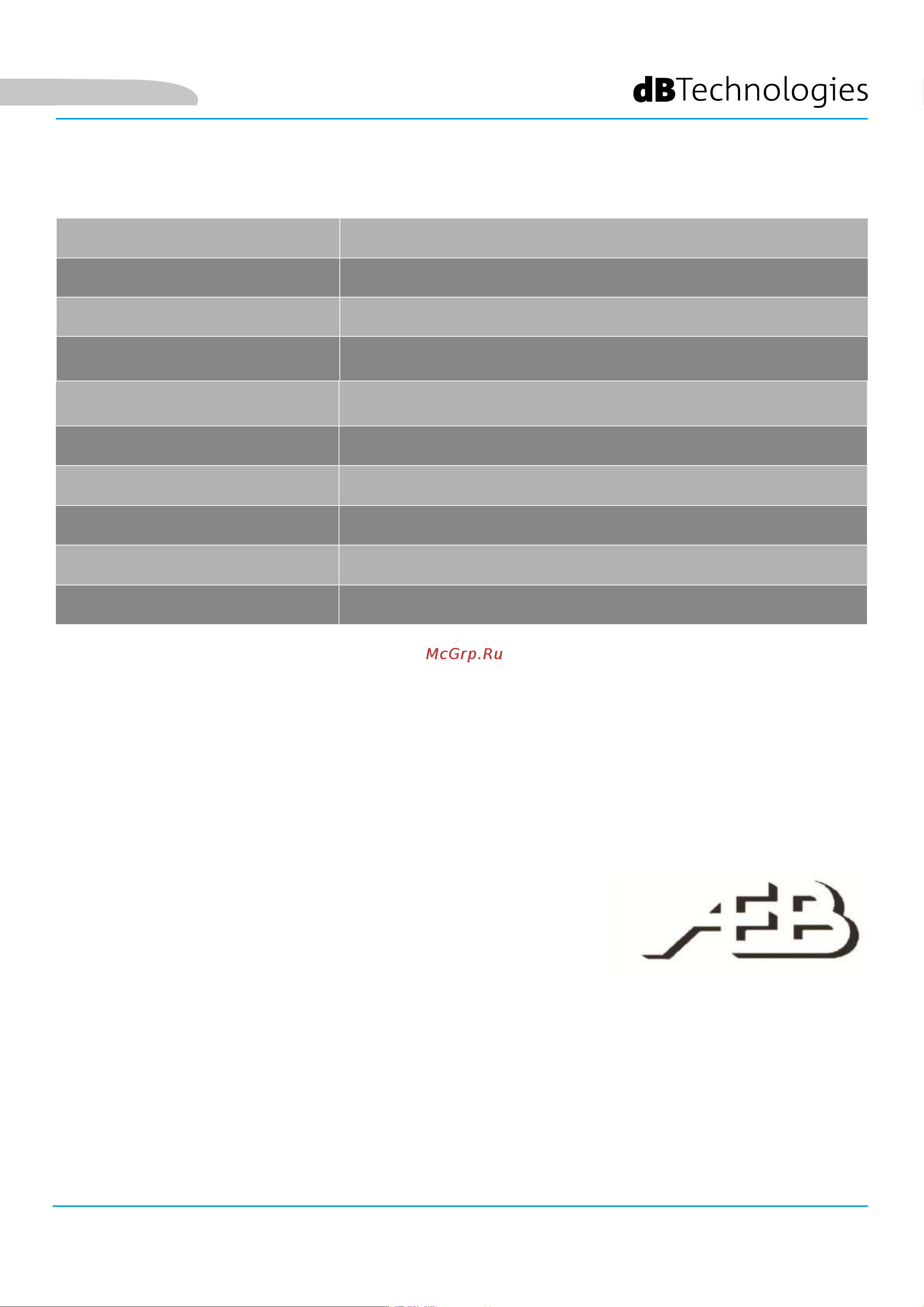 DB TECHNOLOGIES VIO L208 [120/149] Spécifications mécaniques