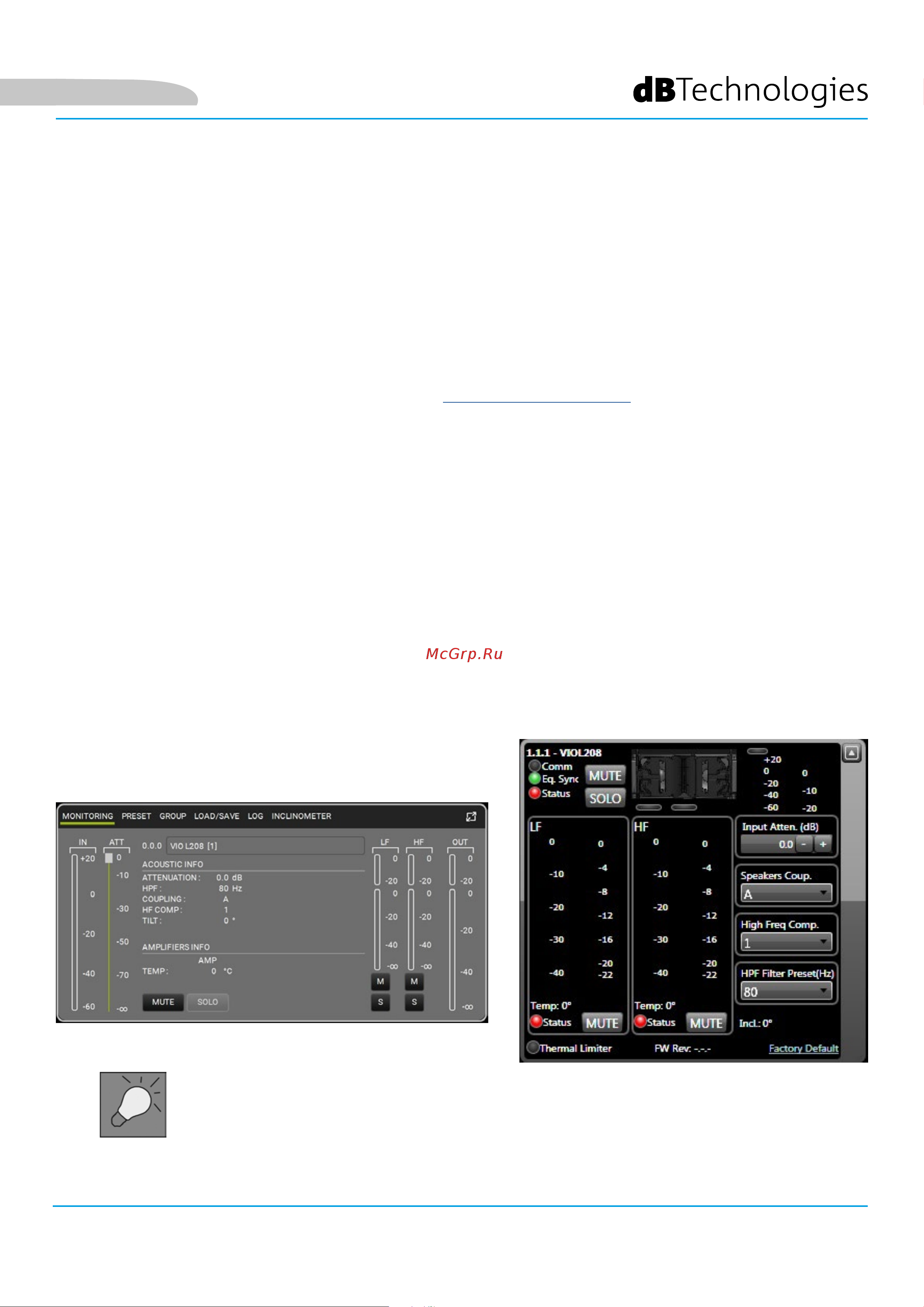 DB TECHNOLOGIES VIO L208 Руководство по эксплуатации онлайн [20/149] 777878