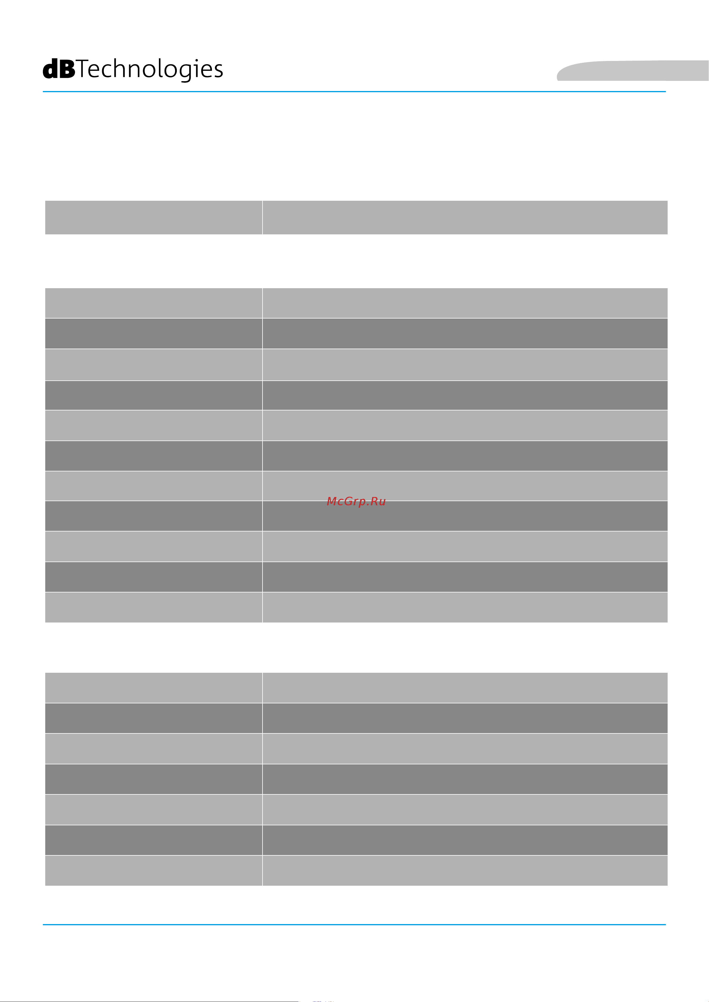 DB TECHNOLOGIES VIO L208 [31/149] Specifiche tecniche