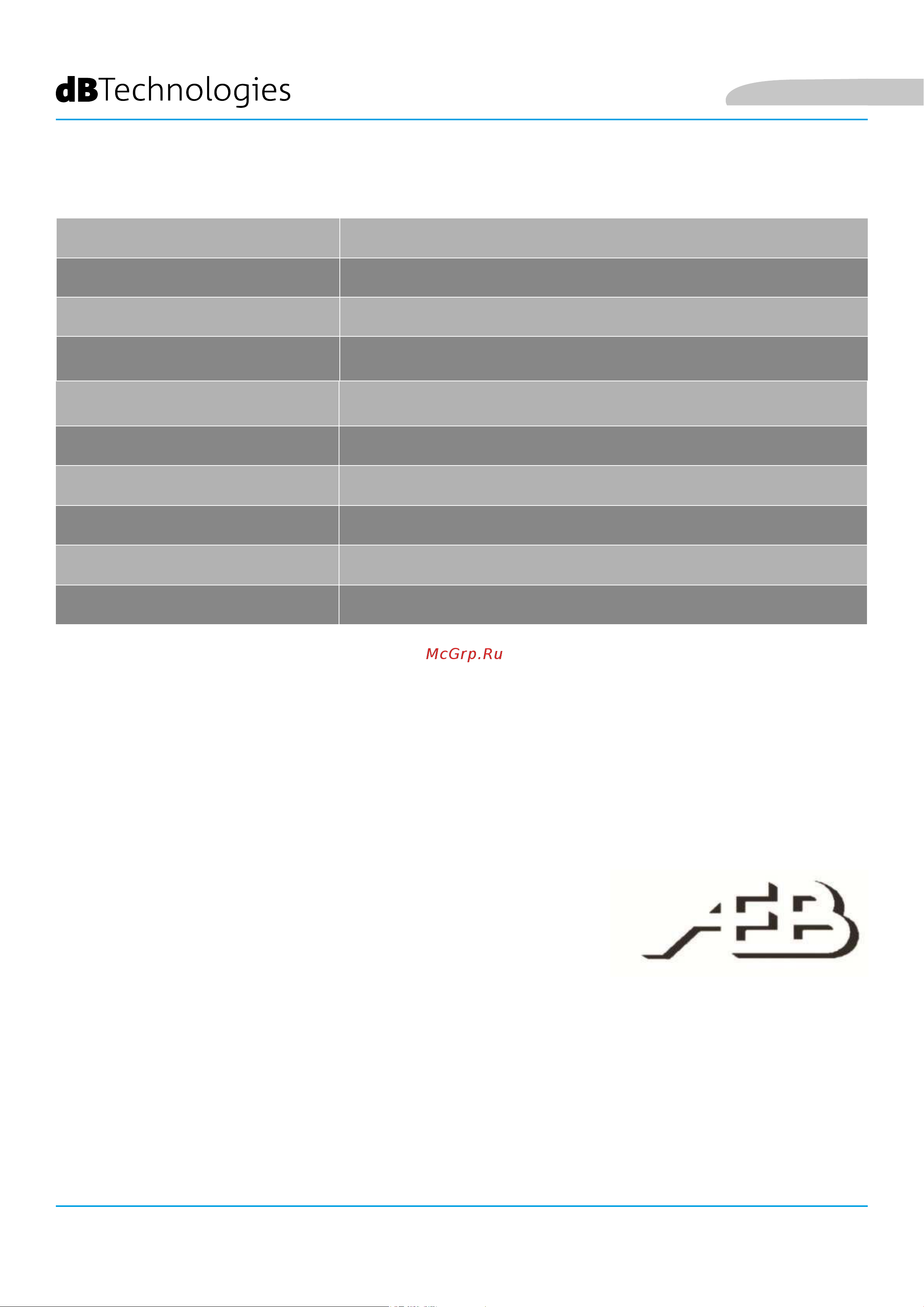 DB TECHNOLOGIES VIO L208 [33/149] Specifiche meccaniche