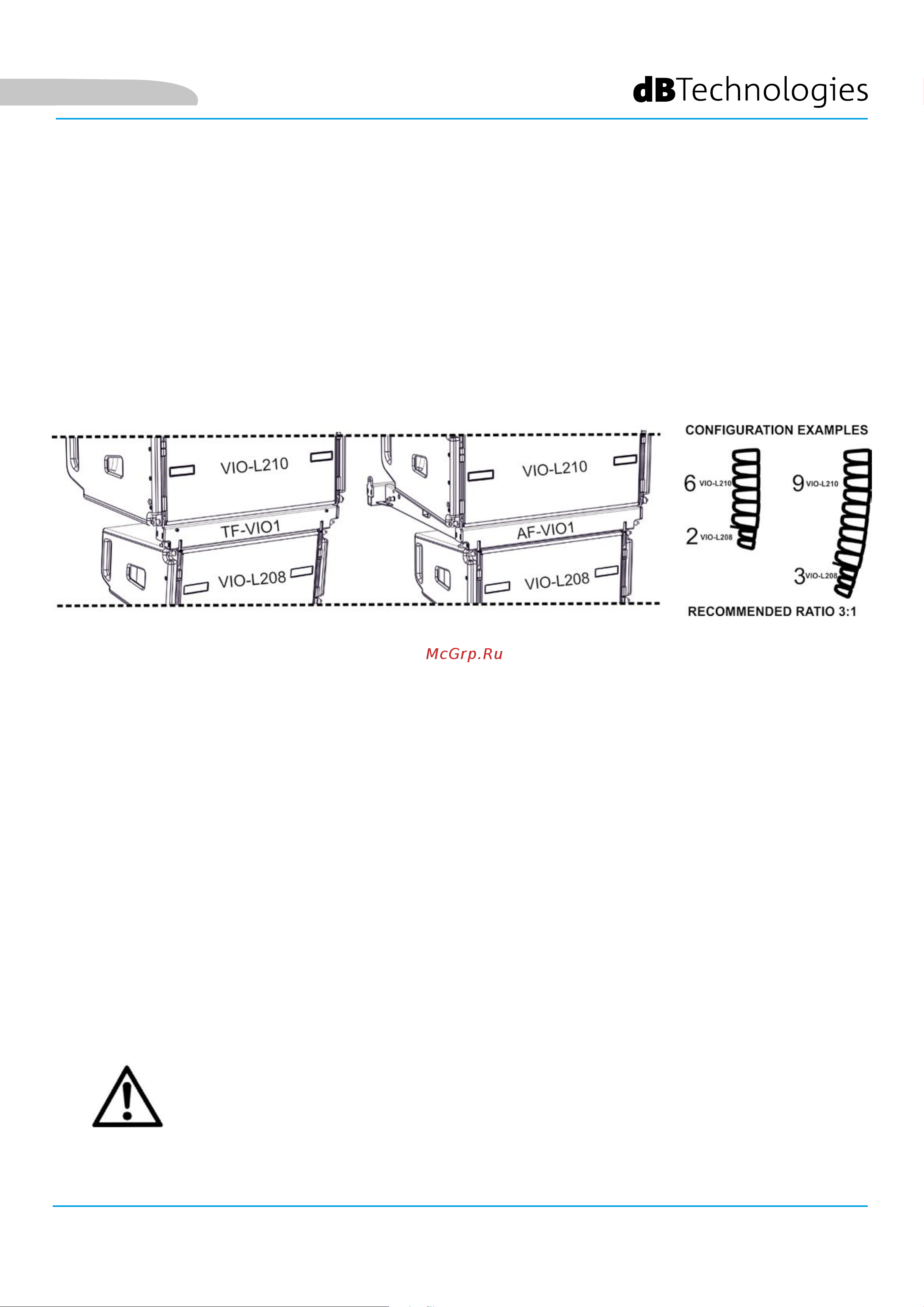 DB TECHNOLOGIES VIO L208 [56/149] Warnin