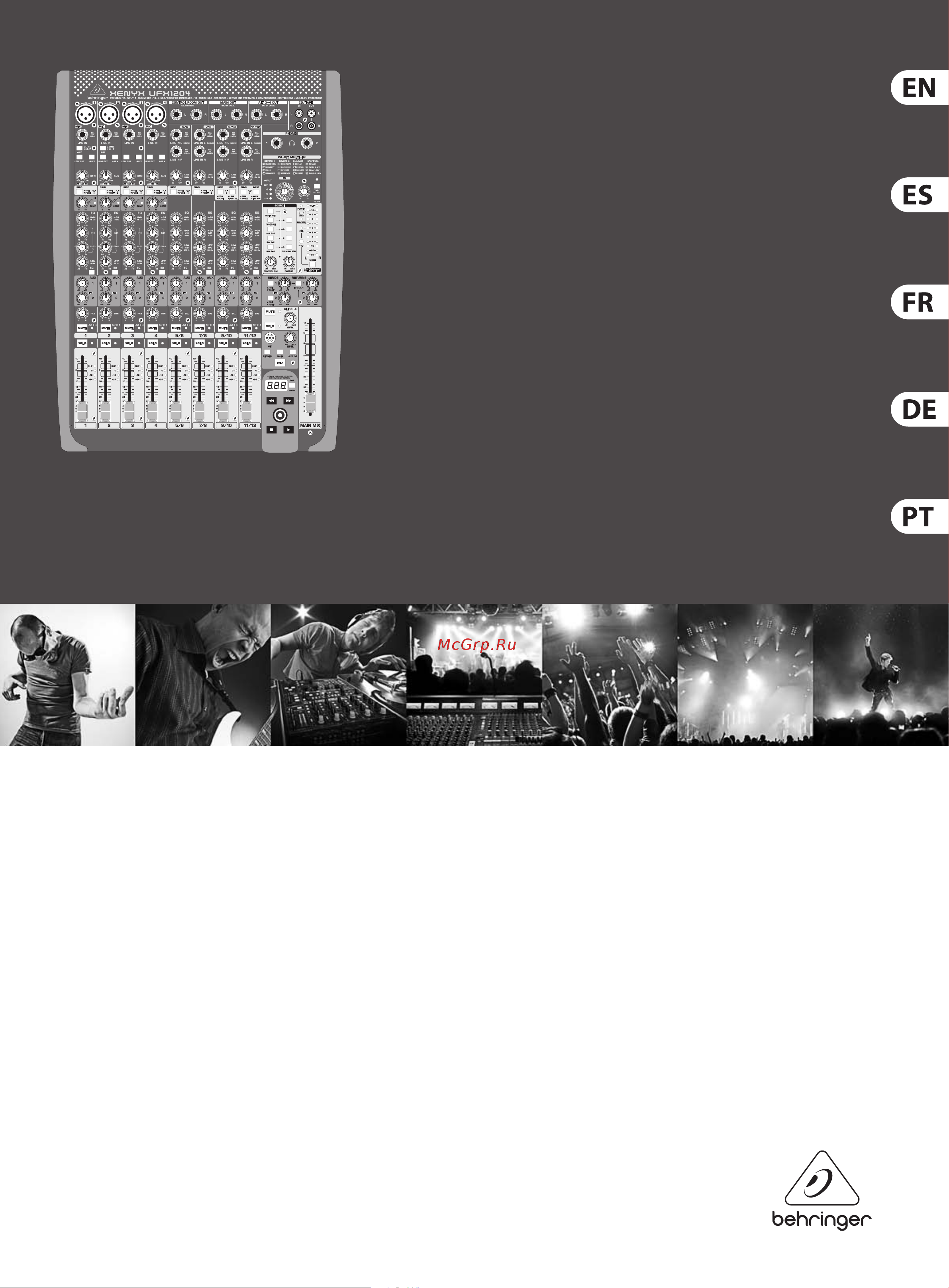 Behringer UFX1204 Руководство по эксплуатации онлайн
