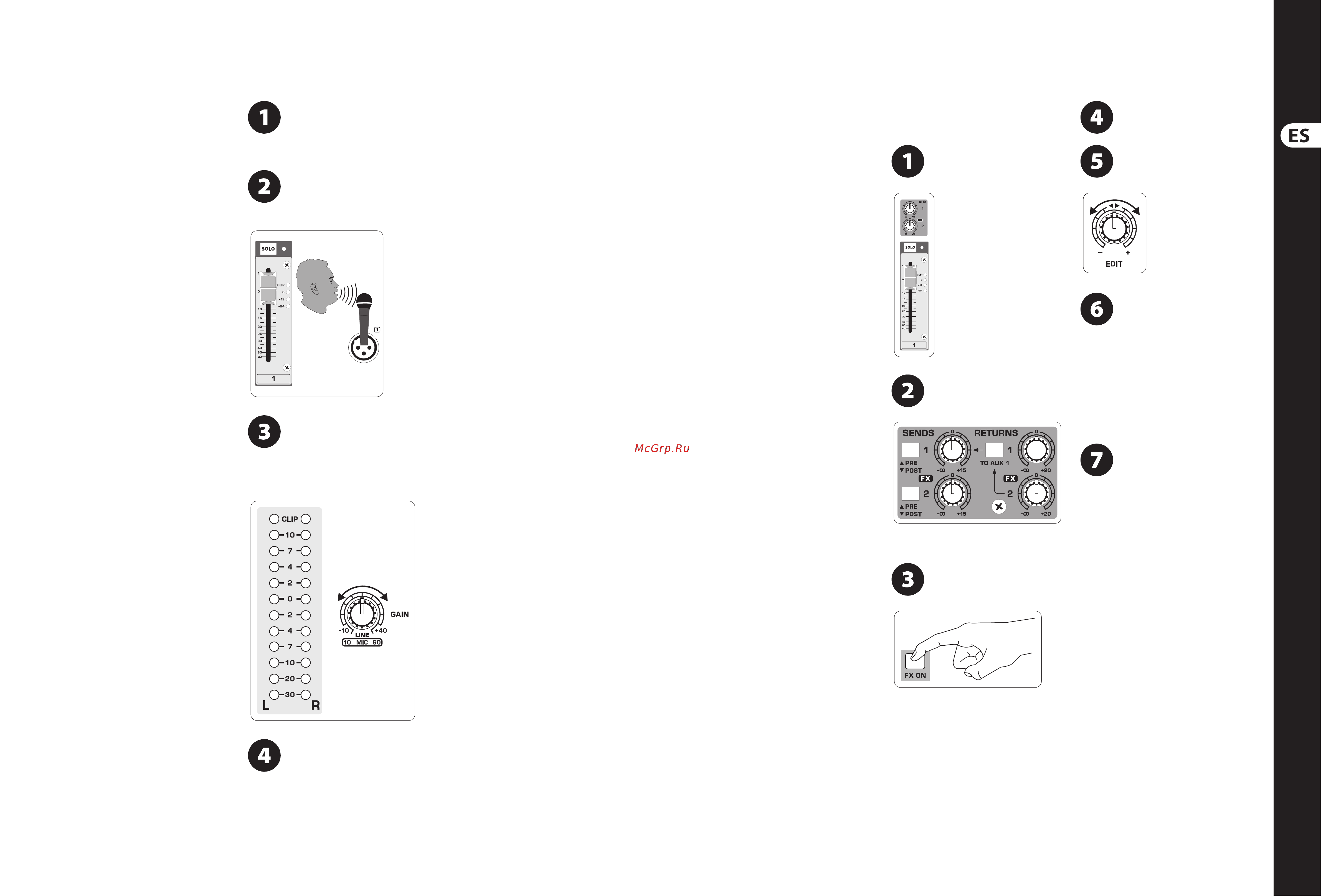 Behringer UFX1204 [18/37] Ajuste de la ganancia procesador multiefectos