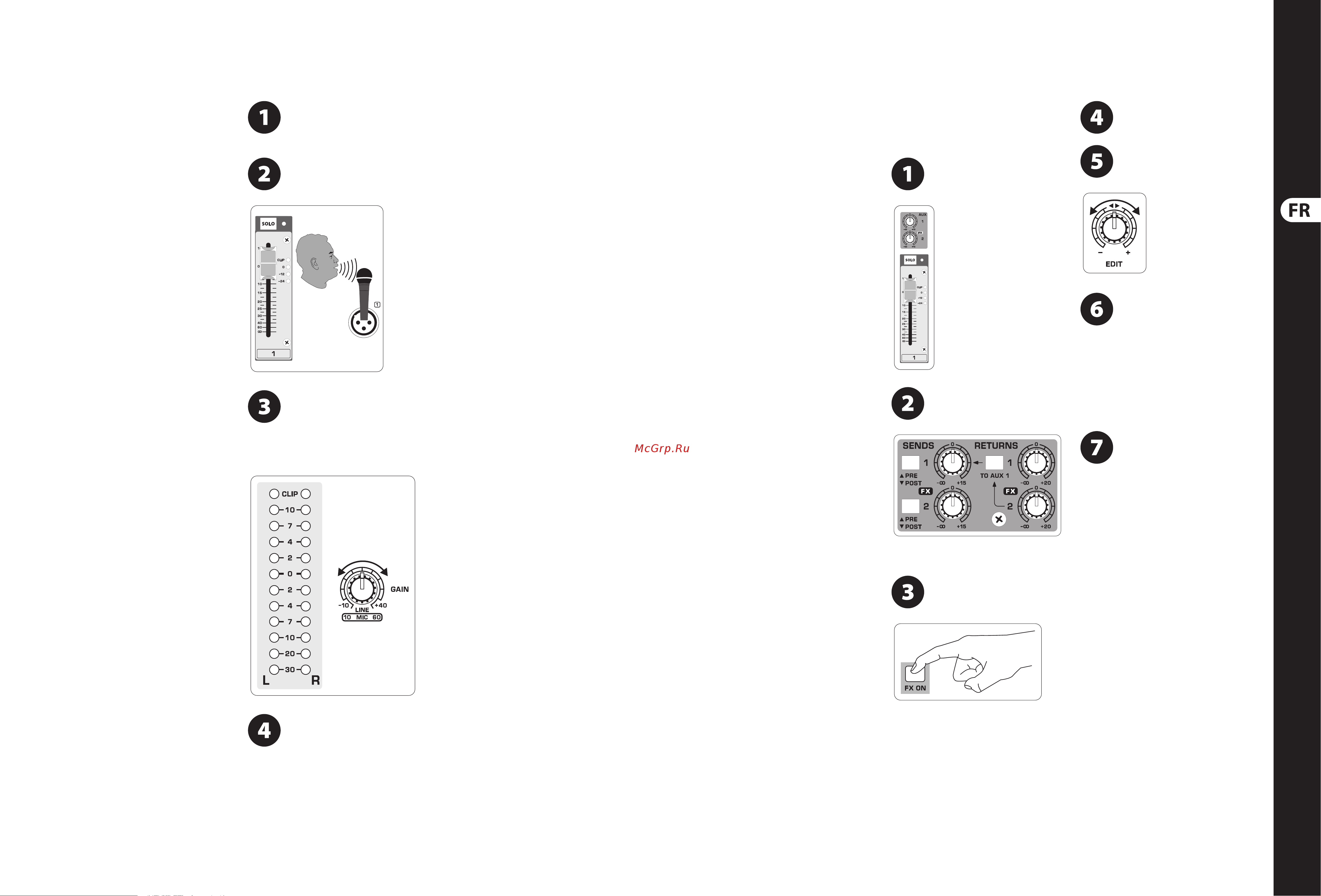 Behringer UFX1204 [22/37] Réglage du gain processeur multi effets