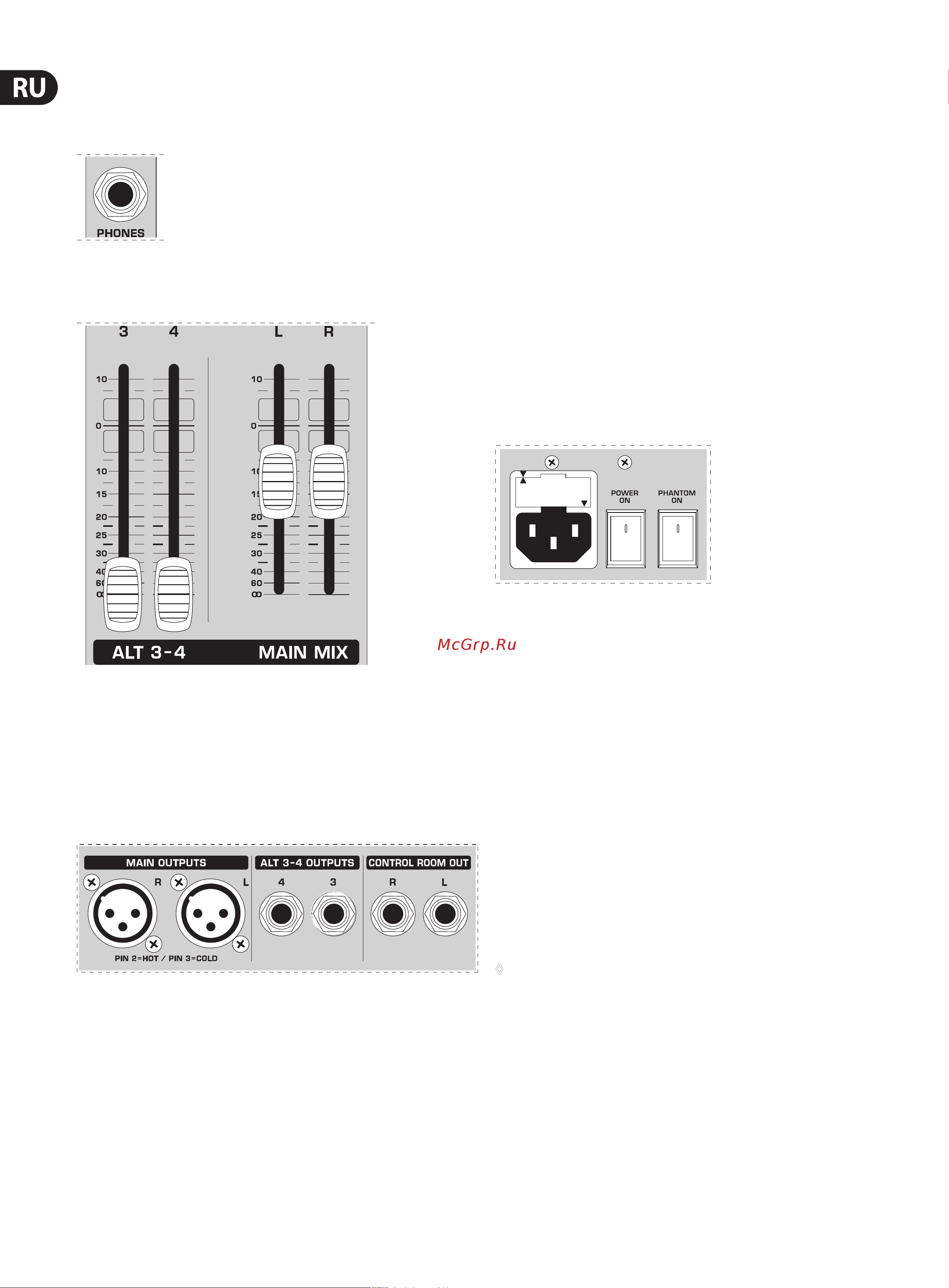 Behringer UB1204FX-PRO [10/15] Тыльная панель ub1204fx pro ub1204 pro