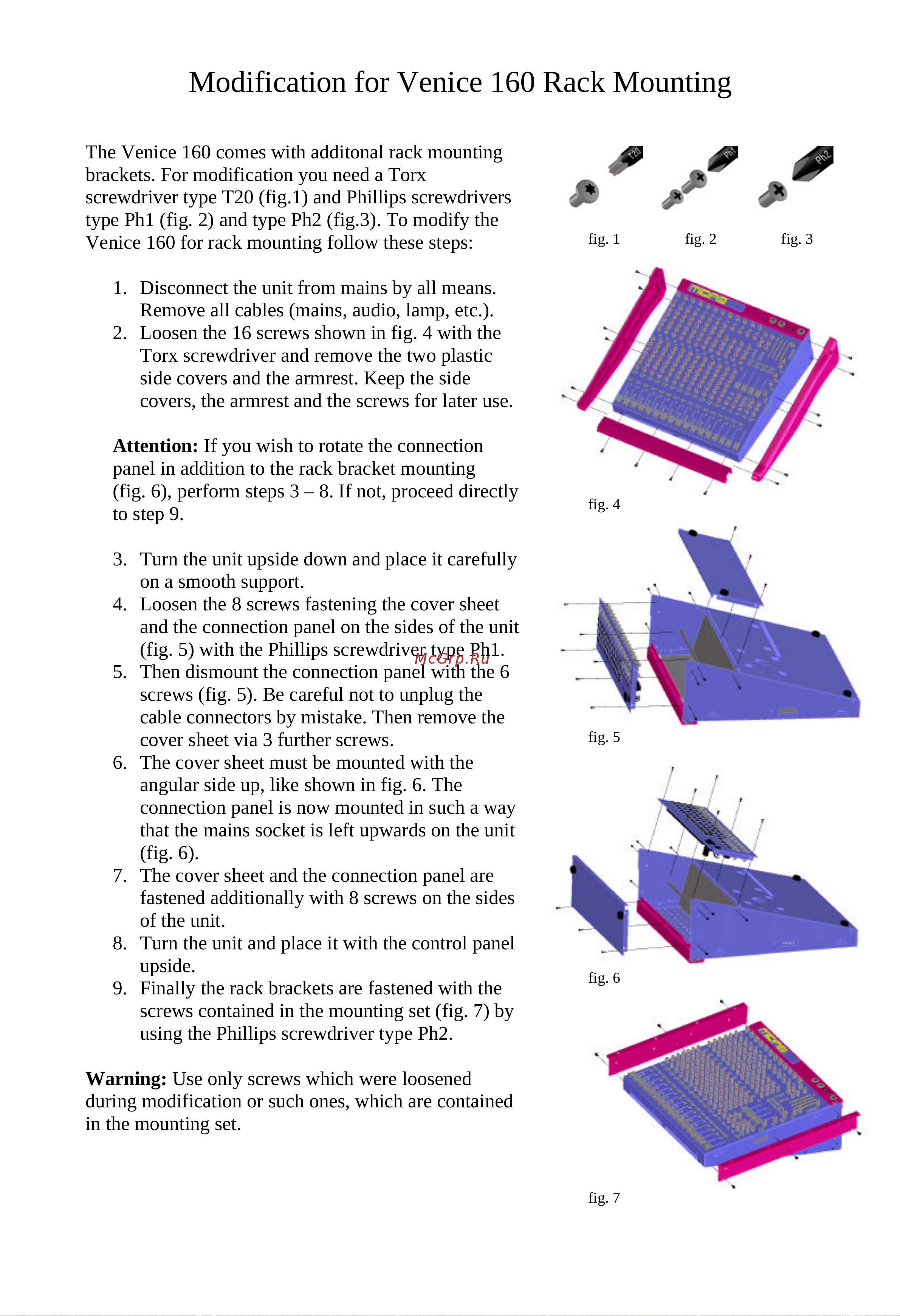 MIDAS VF16 [29/29] Modification for venice 160 rack mounting