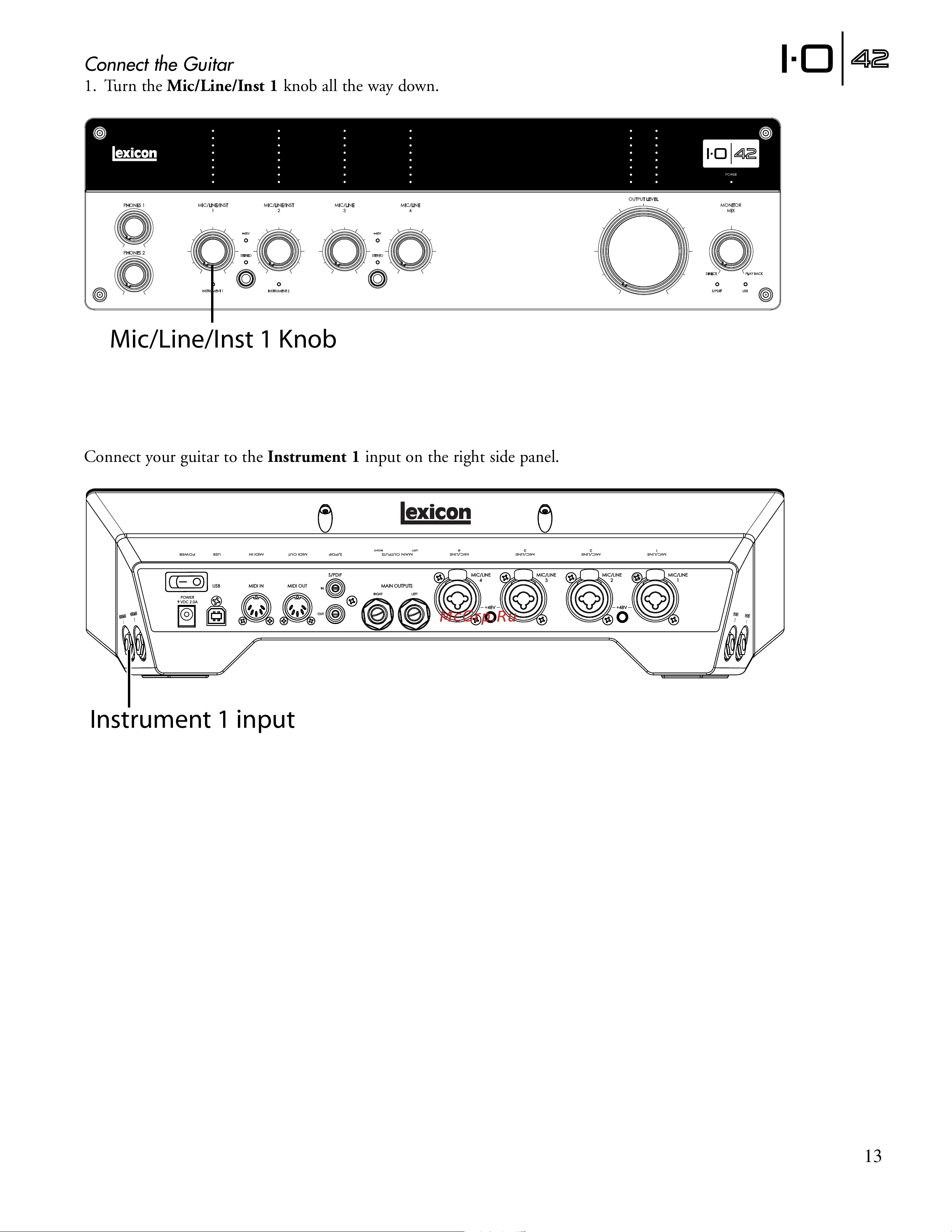 Lexicon IO42 [19/32] Instrument 1 input