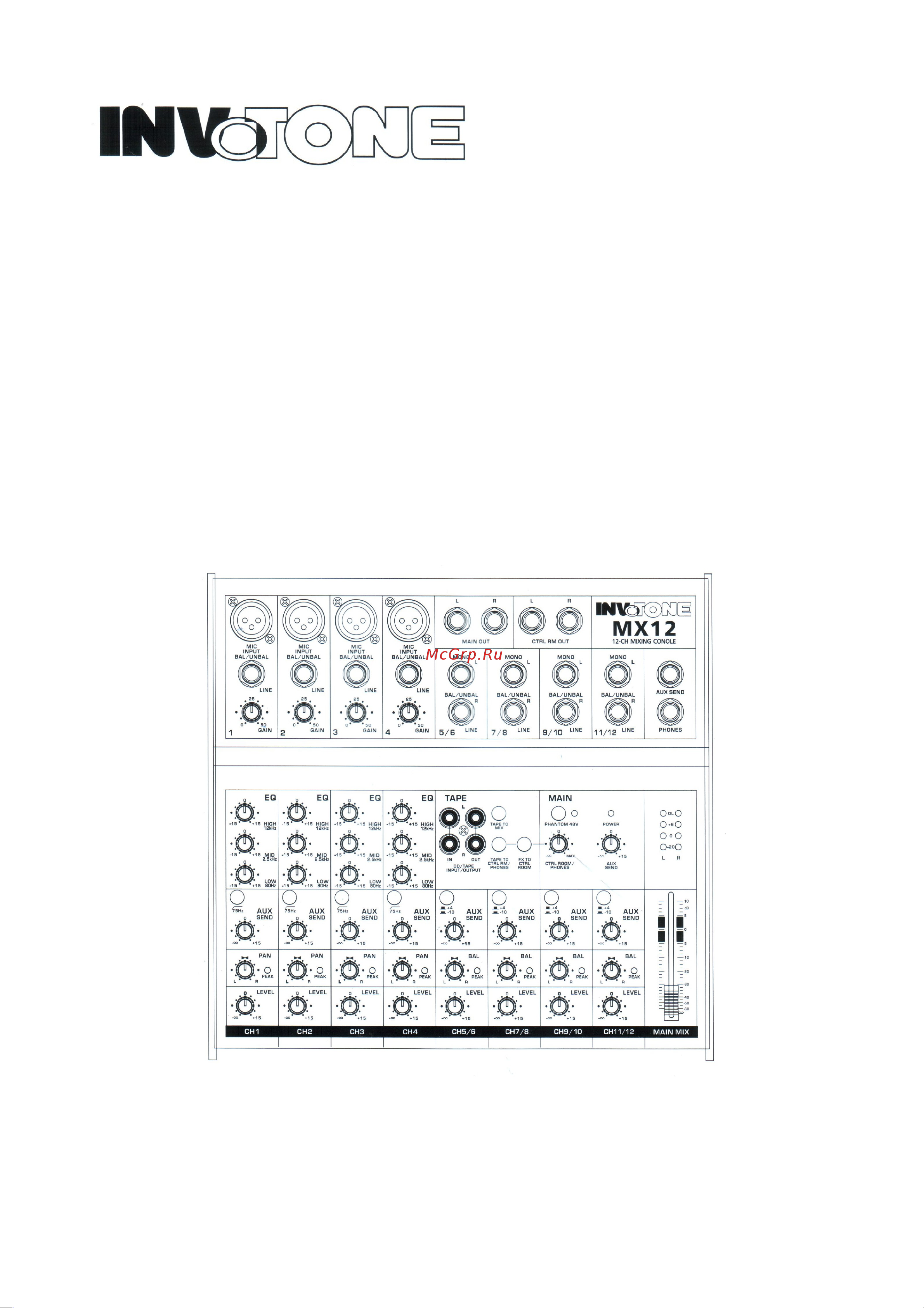 Invotone MX6FX Руководство по эксплуатации онлайн