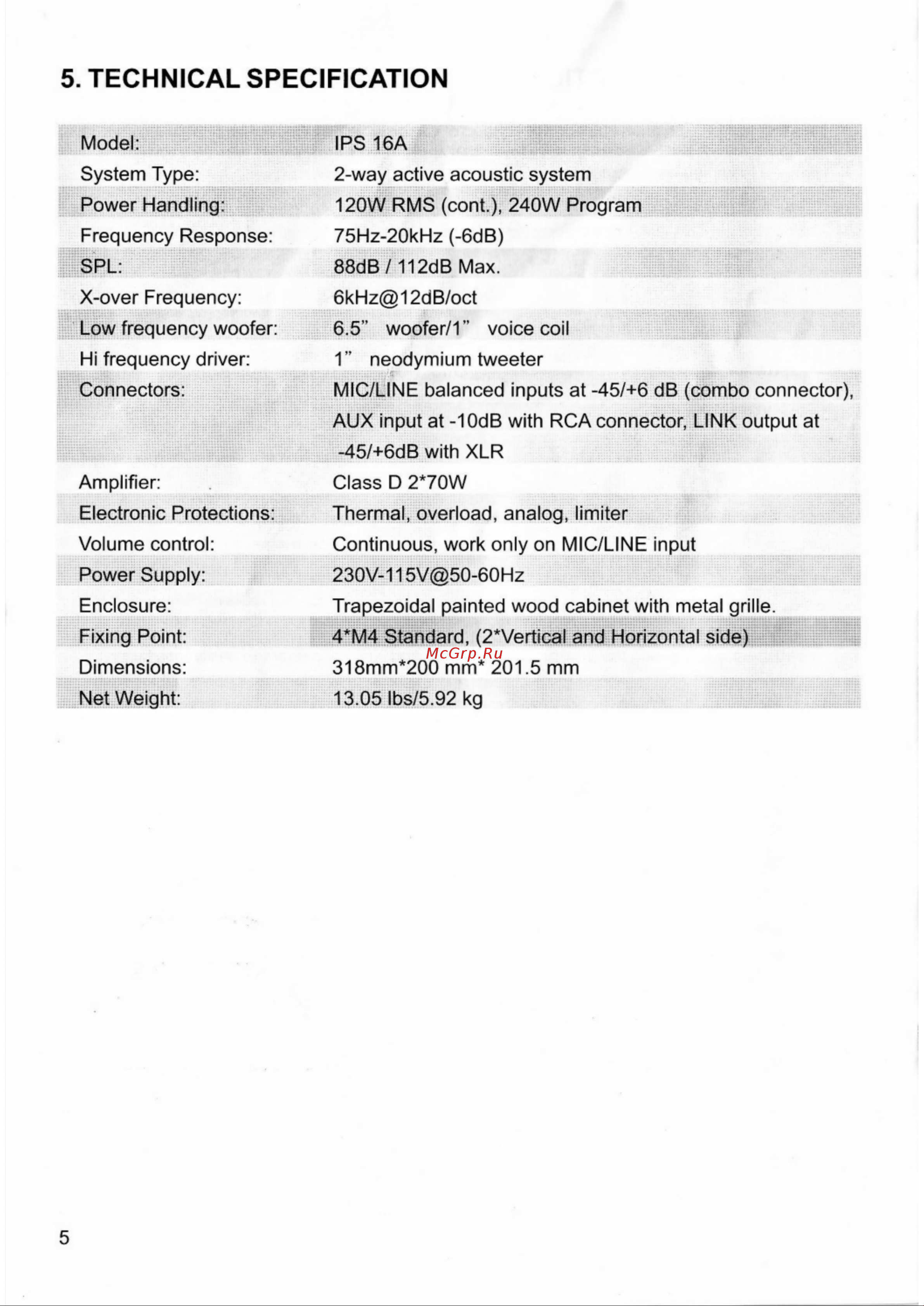 Invotone IPS16A Руководство по эксплуатации онлайн [6/7] 777936