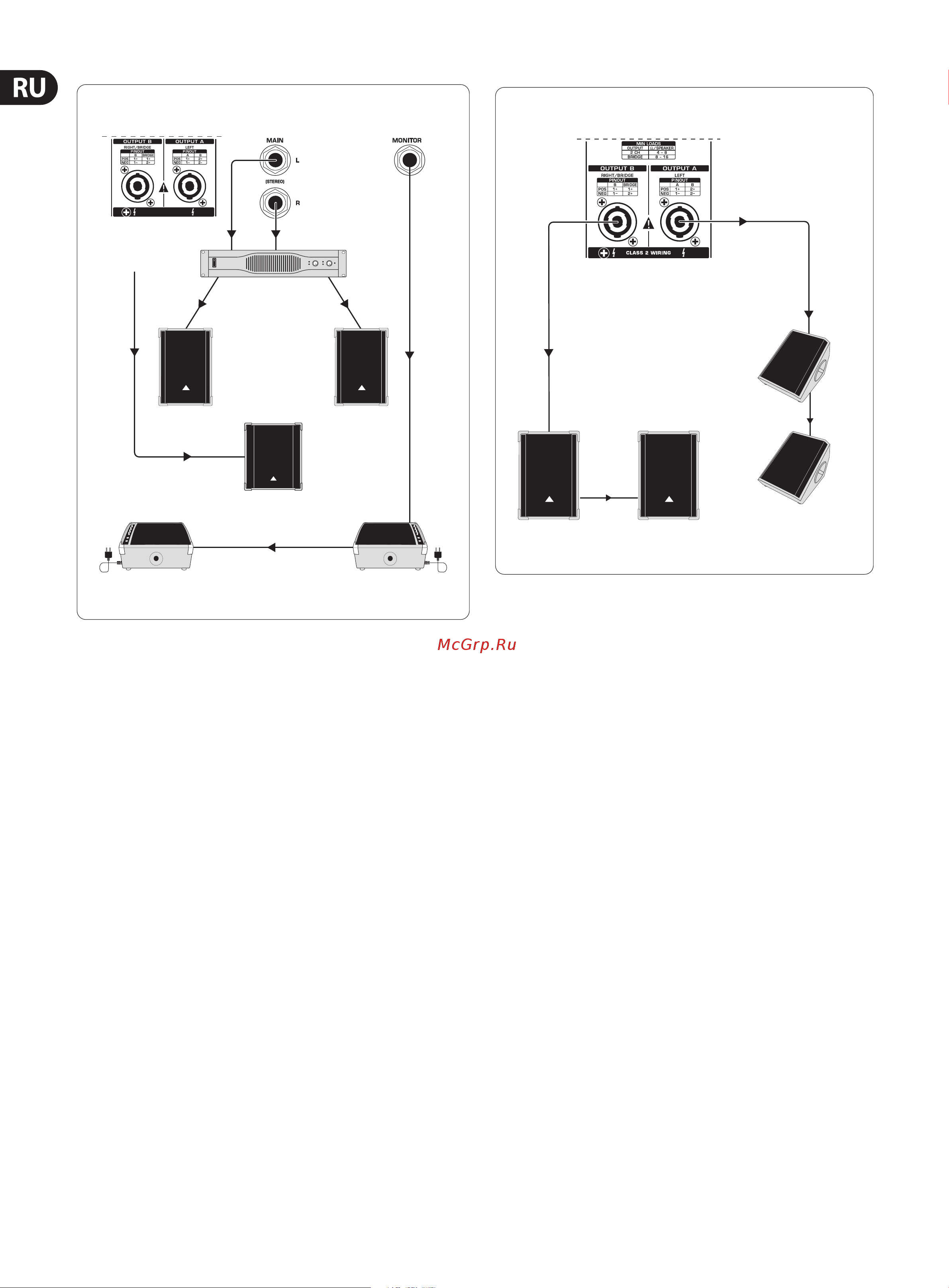 Behringer EUROPOWER PMP 4000 [16/24] Должен находится в среднем положении pmp4000 pmp6000 mon 1 mono или pmp1000 mon на оба выхода на акустические системы раздельно подаются основной и мониторный сигналы