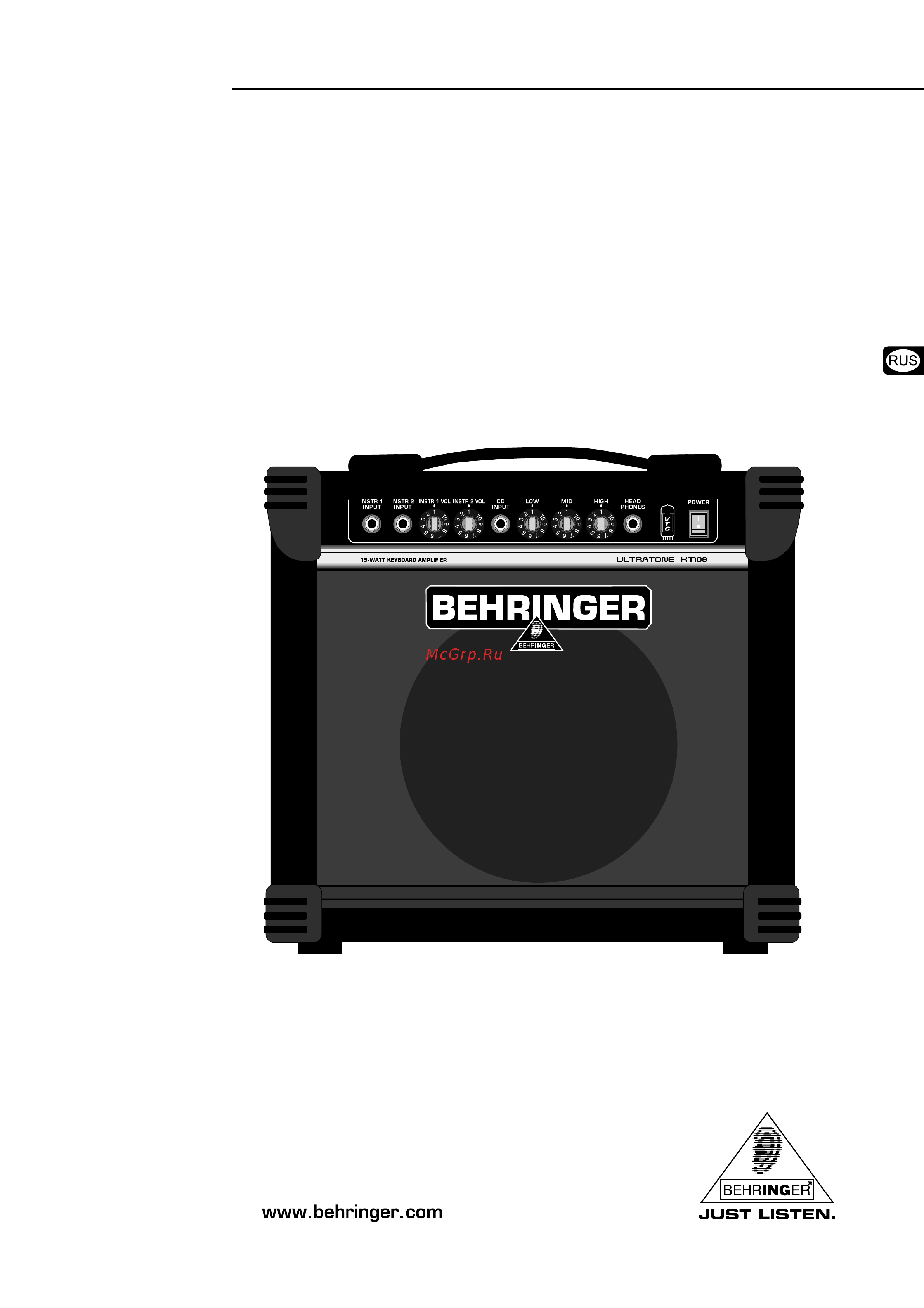 Behringer ULTRATONE KT 108 Руководство по эксплуатации онлайн